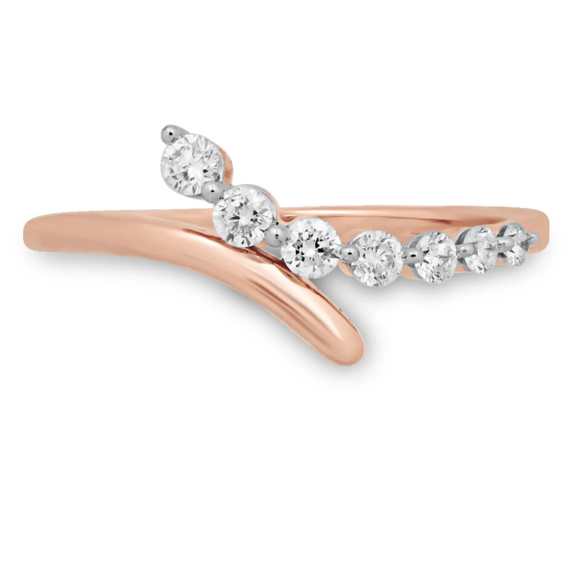 Rings^* Diamond Bypass Ring In 10K Rose Gold (1/4 Ct. Tw.)