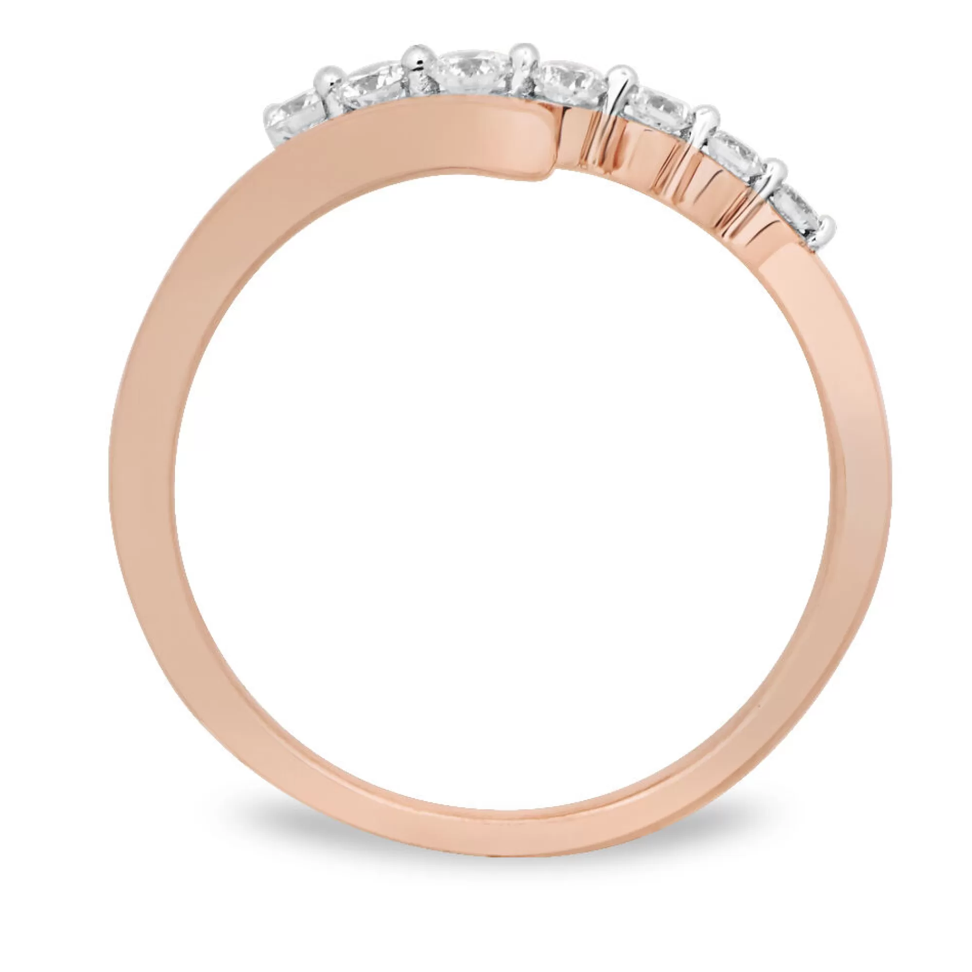 Rings^* Diamond Bypass Ring In 10K Rose Gold (1/4 Ct. Tw.)