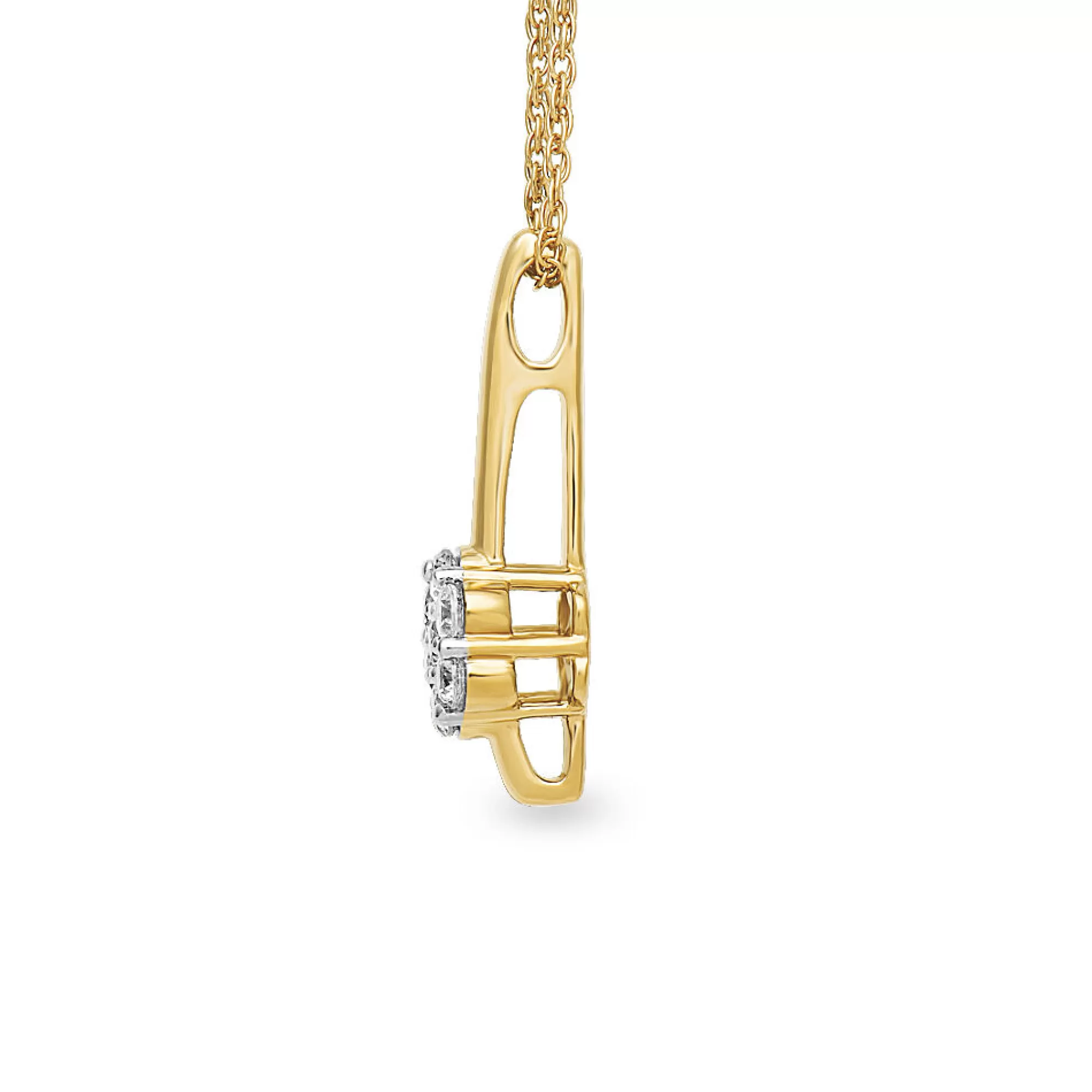 Necklaces & Pendants^Mirabela® Diamond Cluster Stick Pendant In 10K Yellow Gold (1/4 Ct. Tw.)