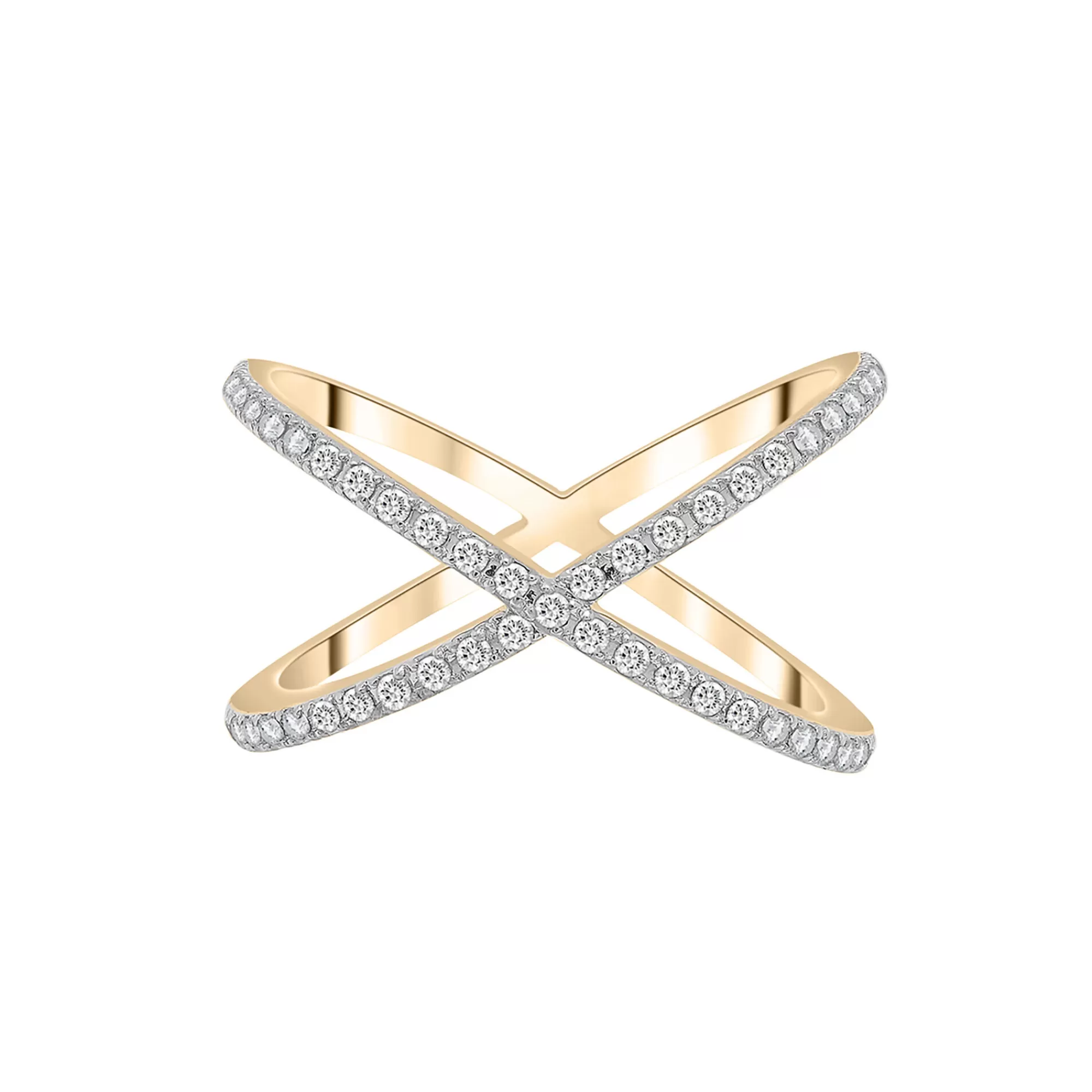 Rings^Laure by Aurate Diamond Crossover Ring In 14K Yellow Gold (1/4 Ct. Tw.)