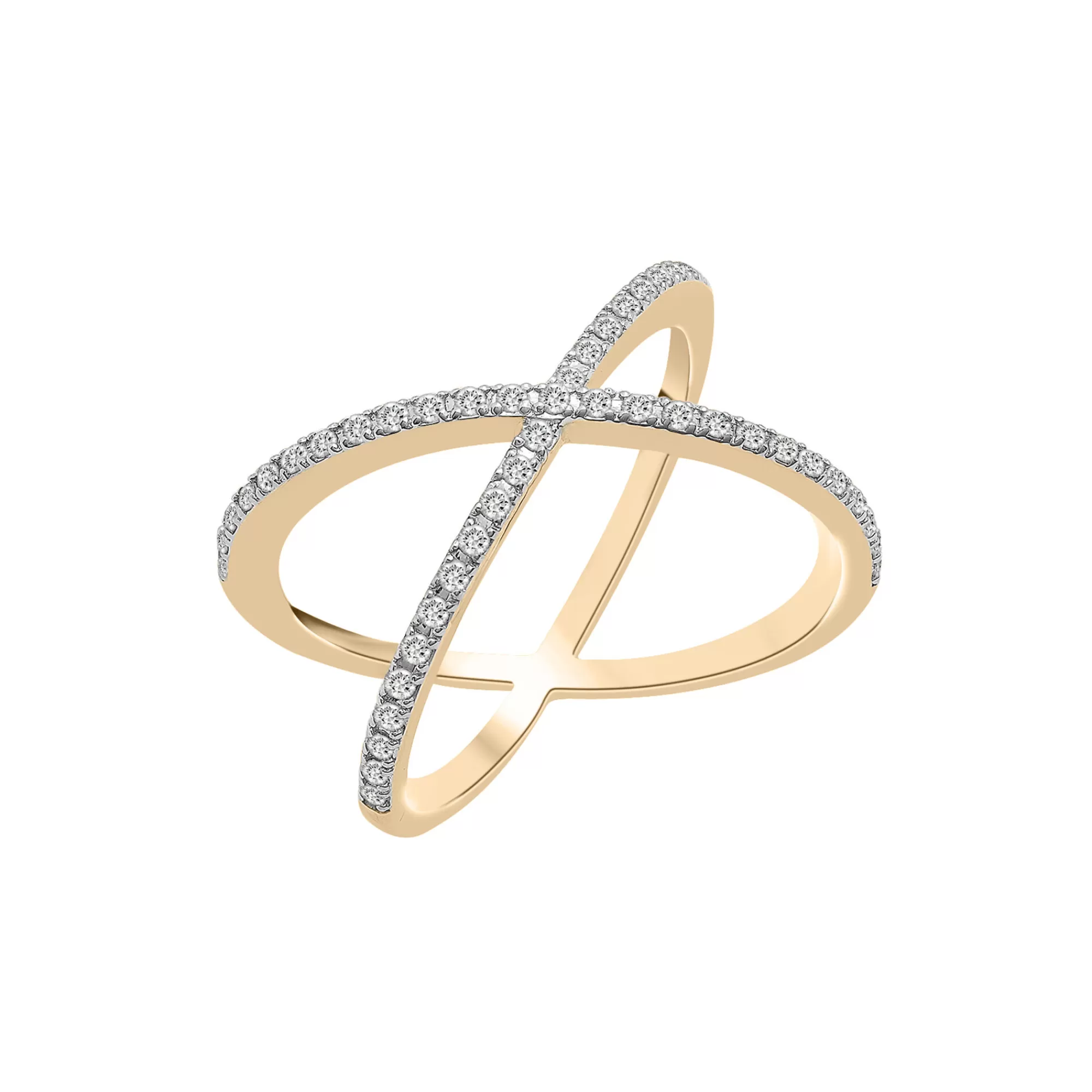 Rings^Laure by Aurate Diamond Crossover Ring In 14K Yellow Gold (1/4 Ct. Tw.)