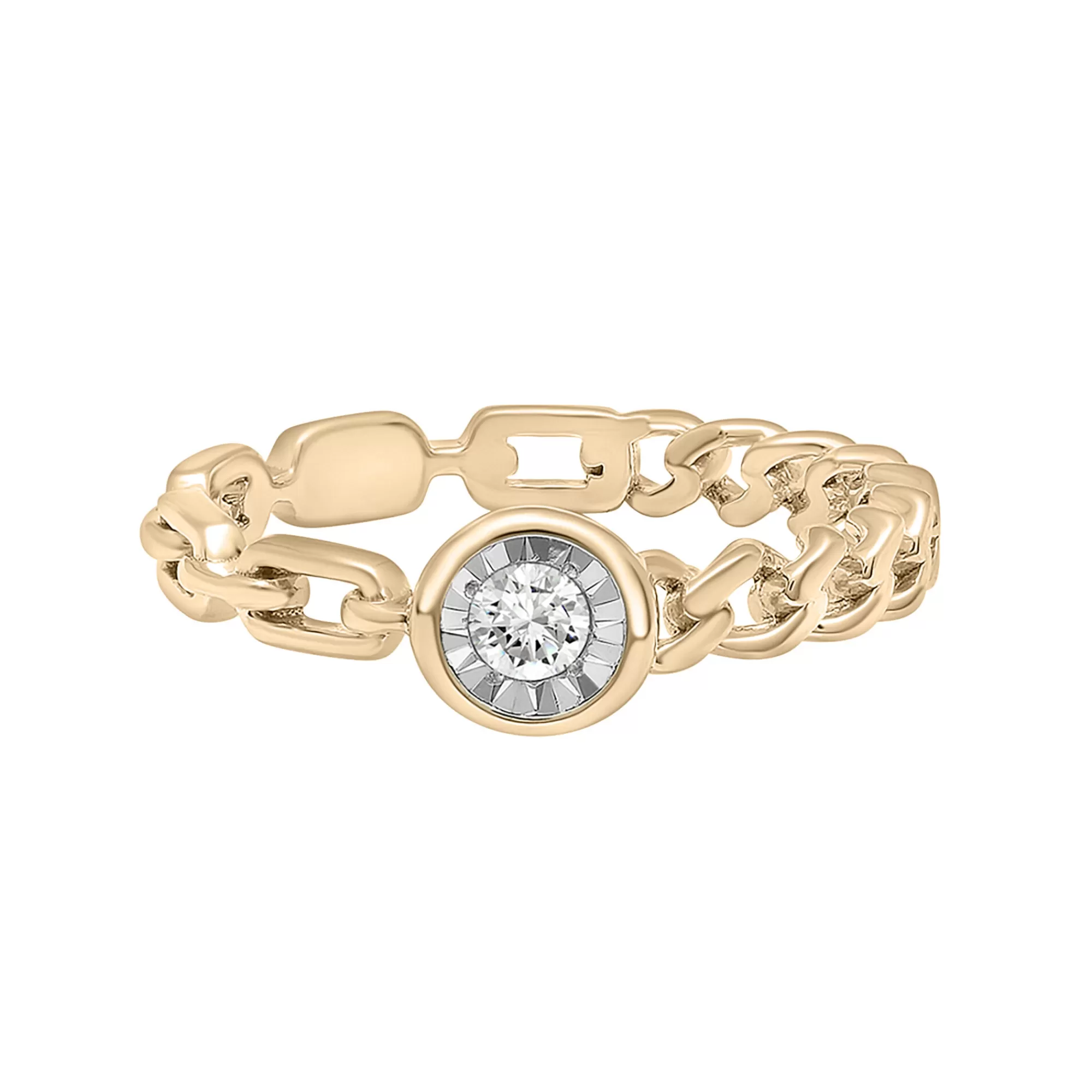 Rings^Laure by Aurate Diamond Curb Link Ring In Vermeil (1/10 Ct. Tw.)