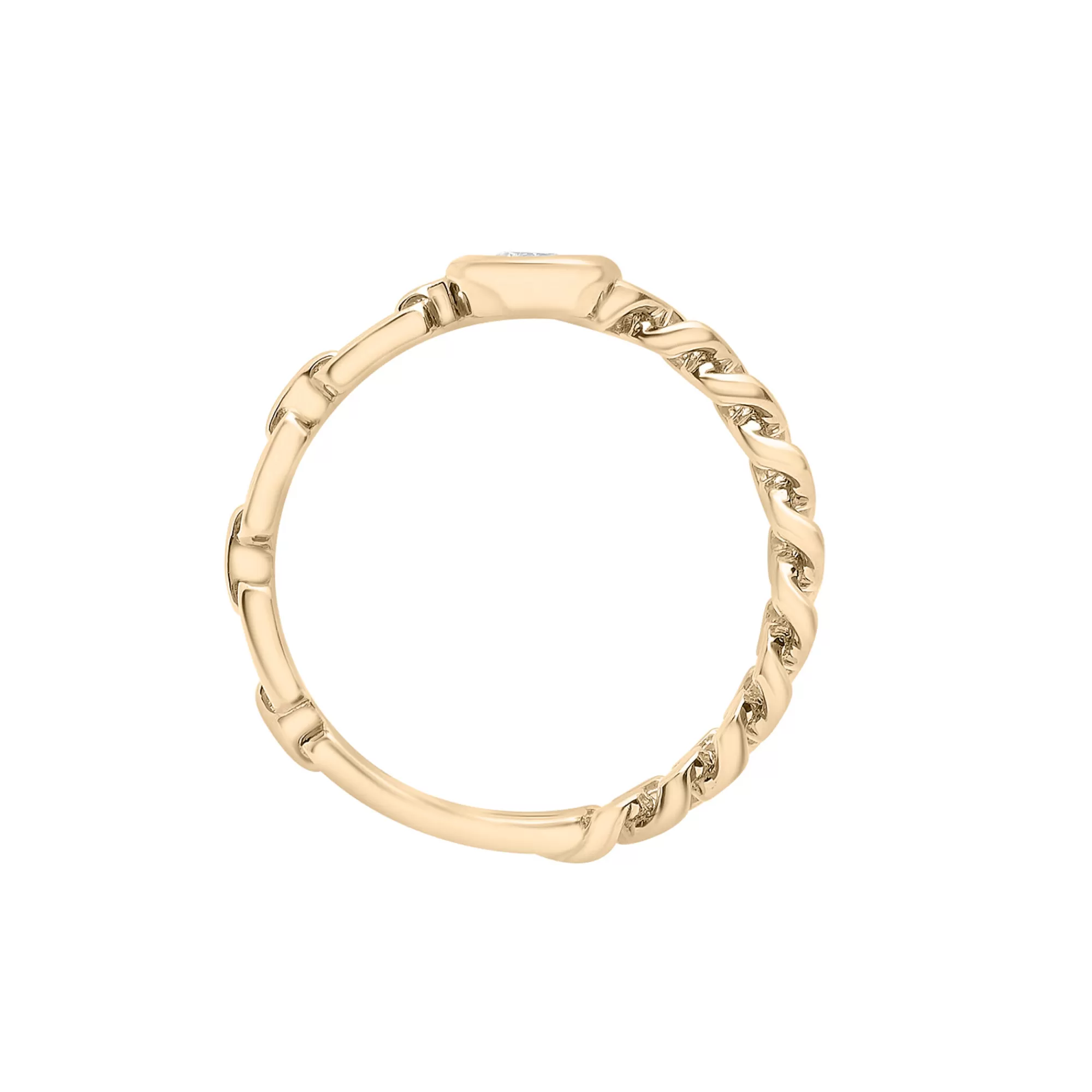 Rings^Laure by Aurate Diamond Curb Link Ring In Vermeil (1/10 Ct. Tw.)