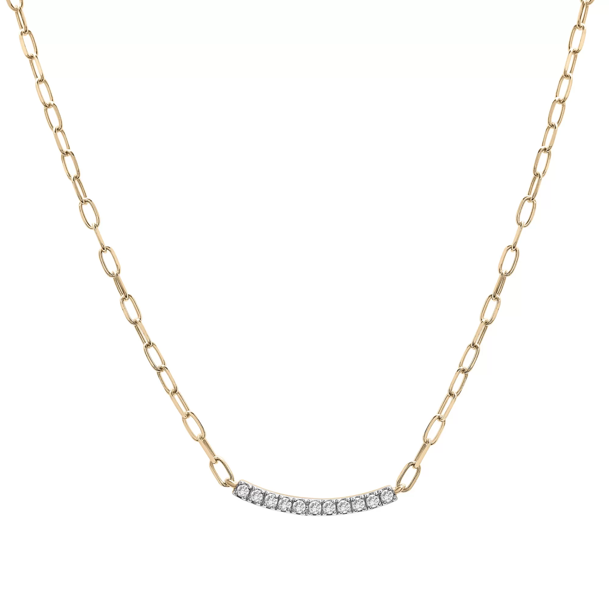 Necklaces & Pendants^Laure by Aurate Diamond Curved Bar Necklace In Vermeil (1/7 Ct. Tw.)