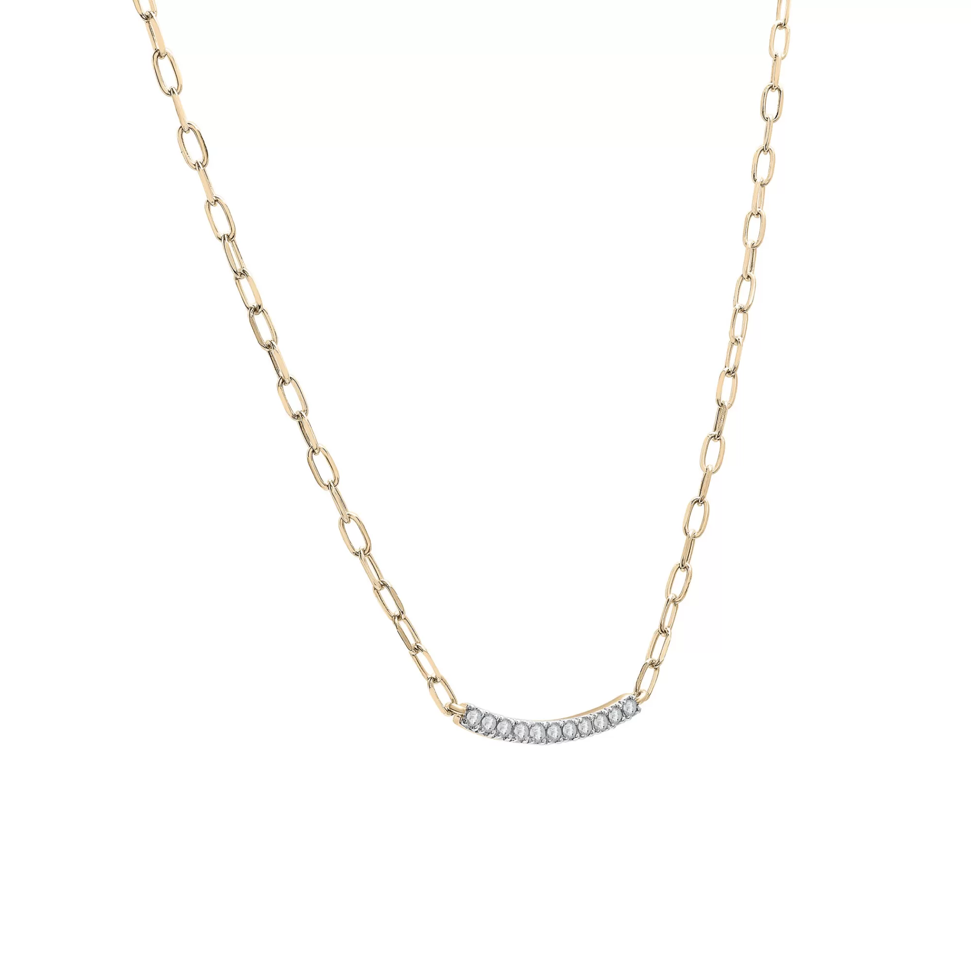 Necklaces & Pendants^Laure by Aurate Diamond Curved Bar Necklace In Vermeil (1/7 Ct. Tw.)