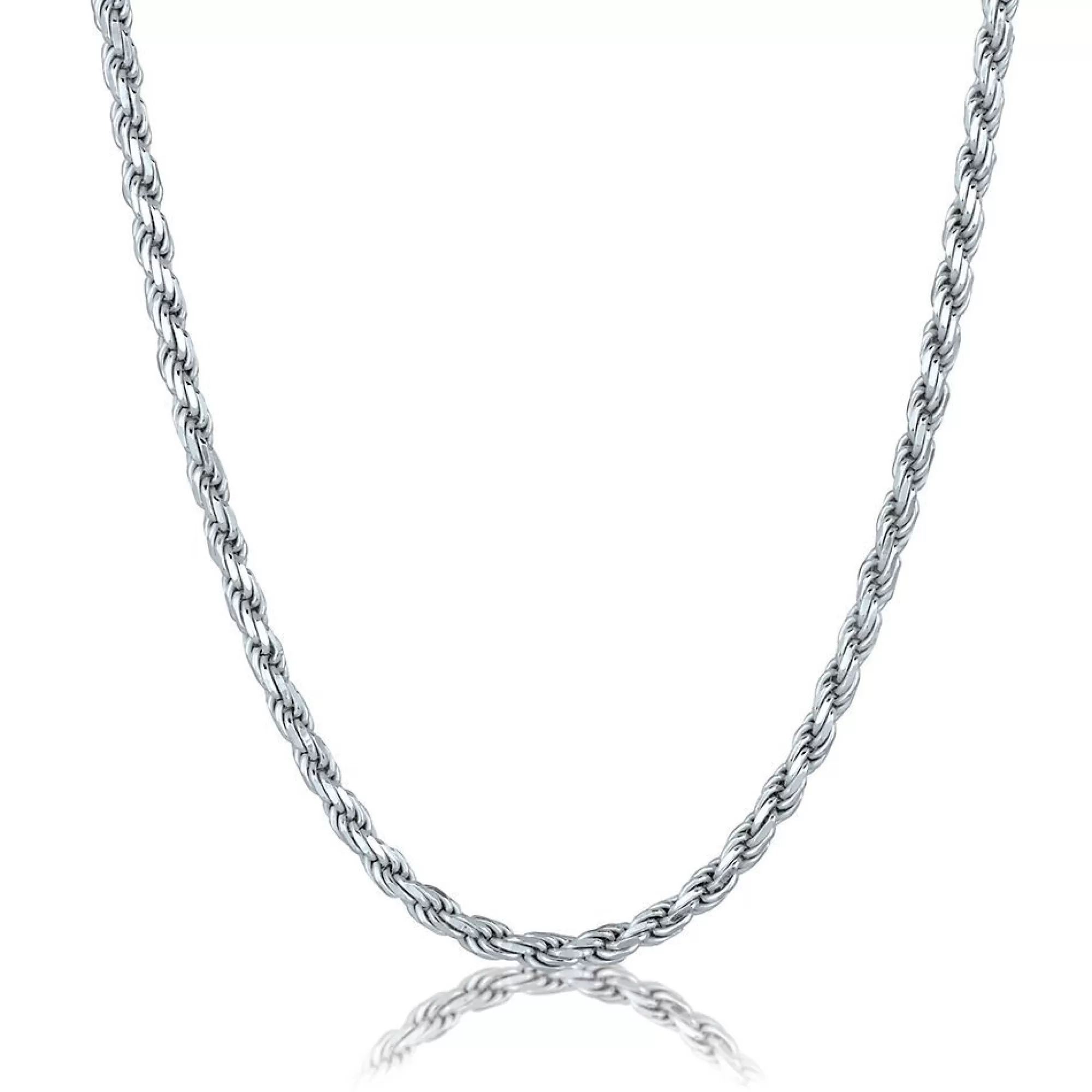 Necklaces & Pendants^* Diamond Cut Rope Chain In Sterling Silver, 20"