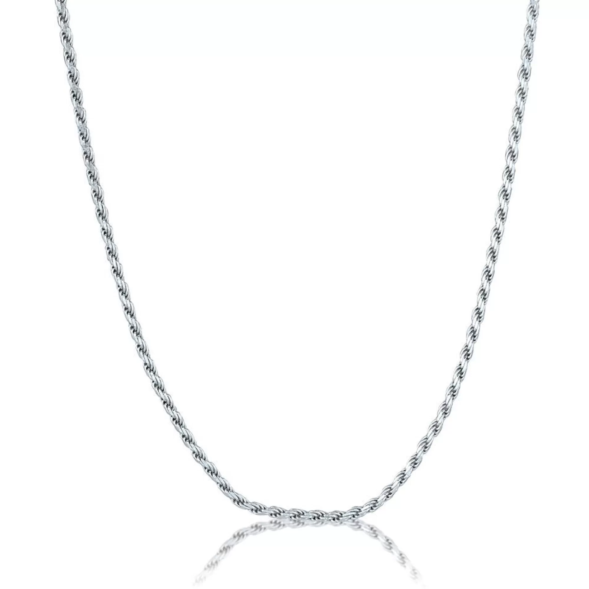 Necklaces & Pendants^* Diamond Cut Rope Chain In Sterling Silver, 18"