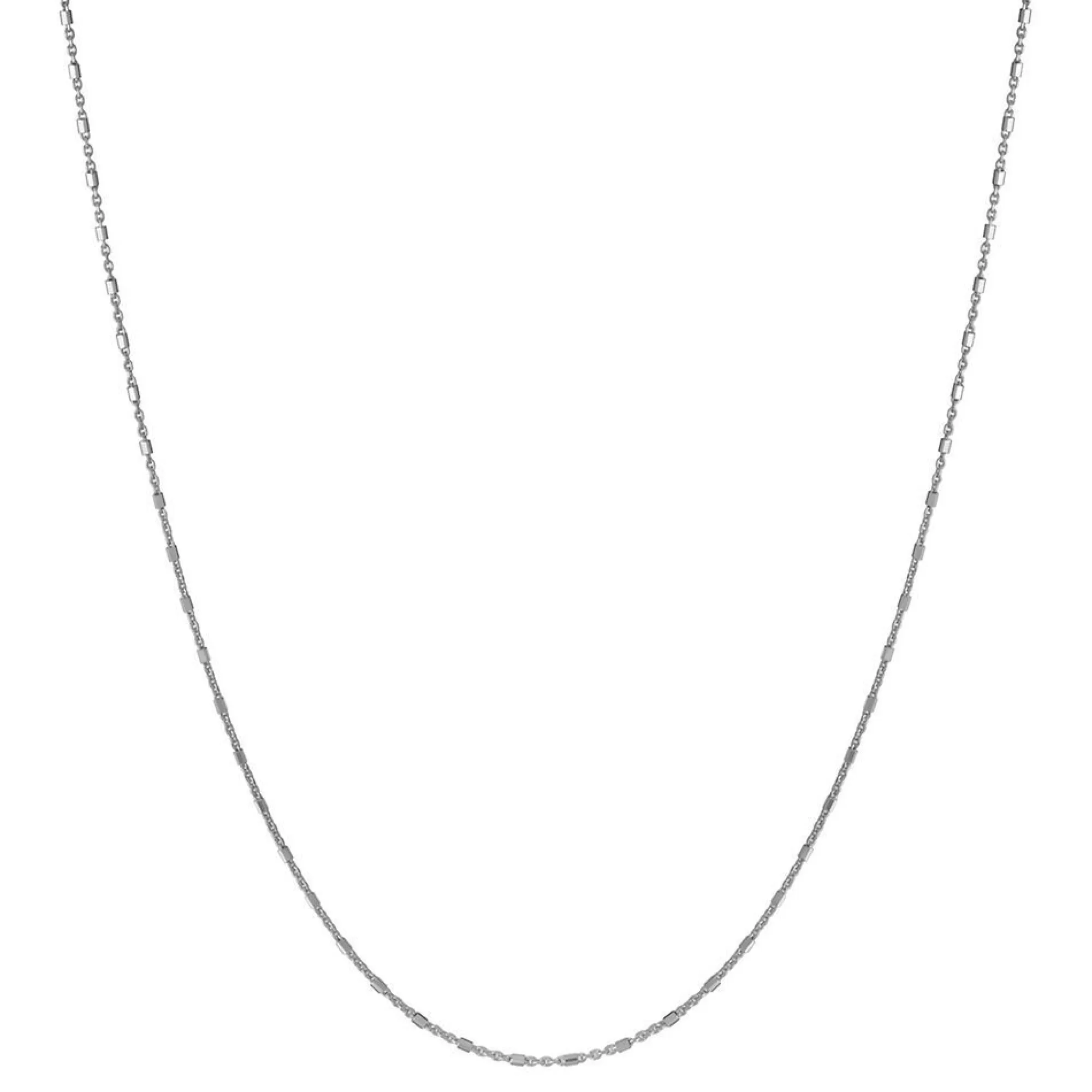 Necklaces & Pendants^* Diamond Cut Square Bead Necklace In Sterling Silver