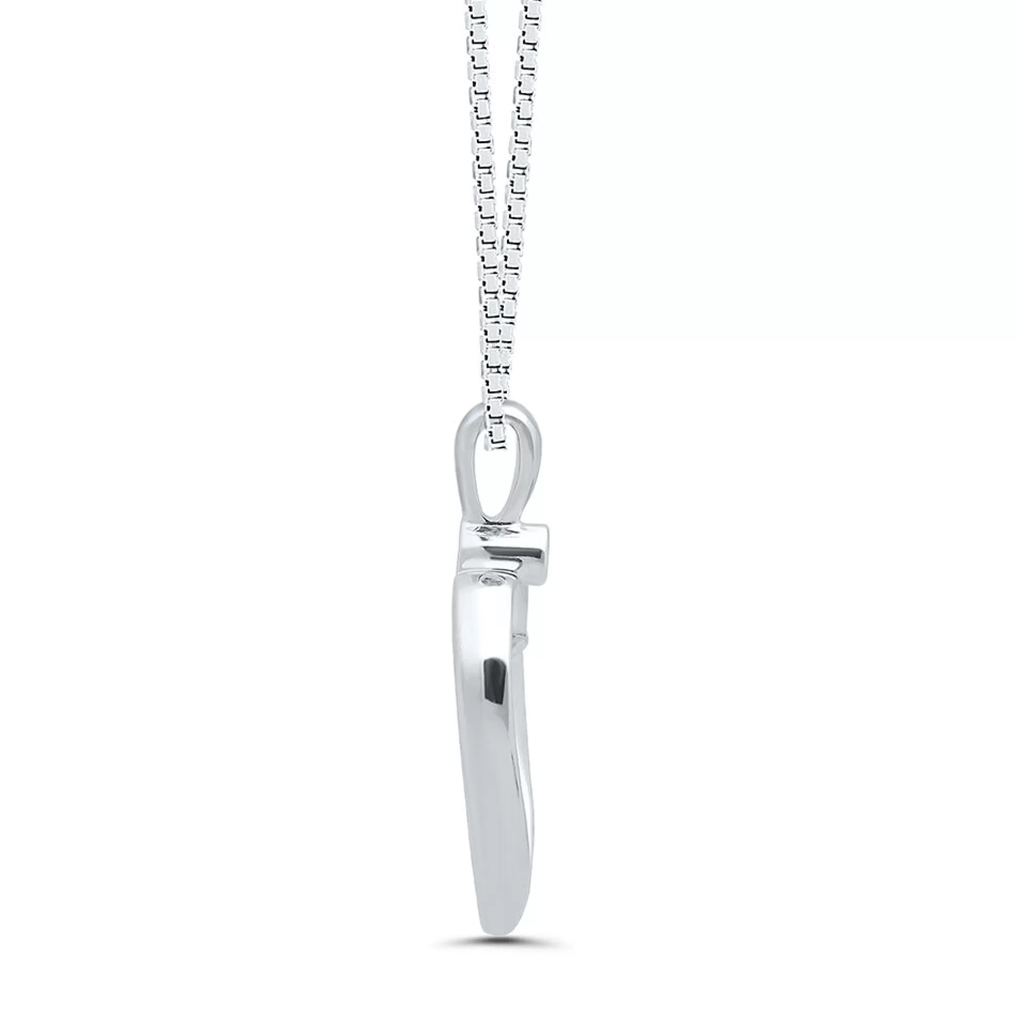 Necklaces & Pendants^I Am Loved Diamond Dangle Heart Pendant In Sterling Silver