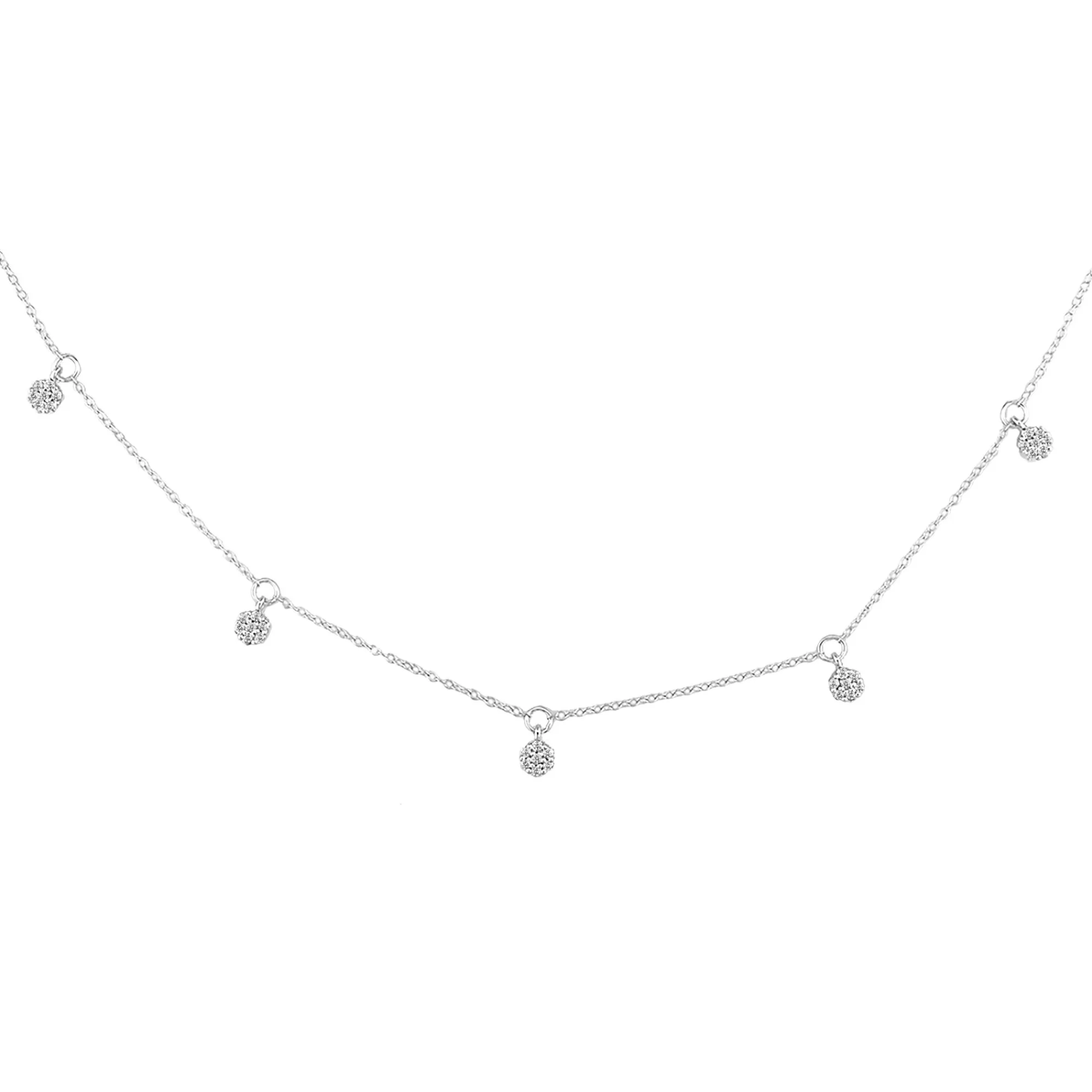 Necklaces & Pendants^Mirabela® Diamond Dangle Necklace In 10K White Gold (1/3 Ct. Tw.)