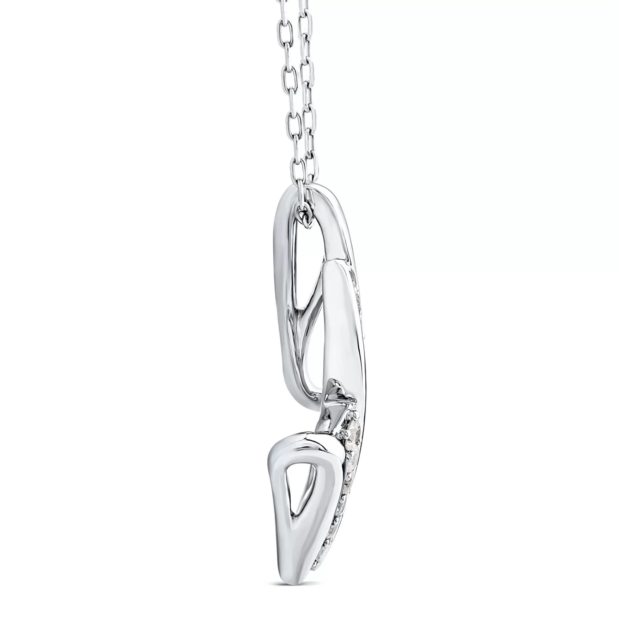 Necklaces & Pendants^* Diamond Dangle Pendant In 10K White Gold (1/5 Ct. Tw.)