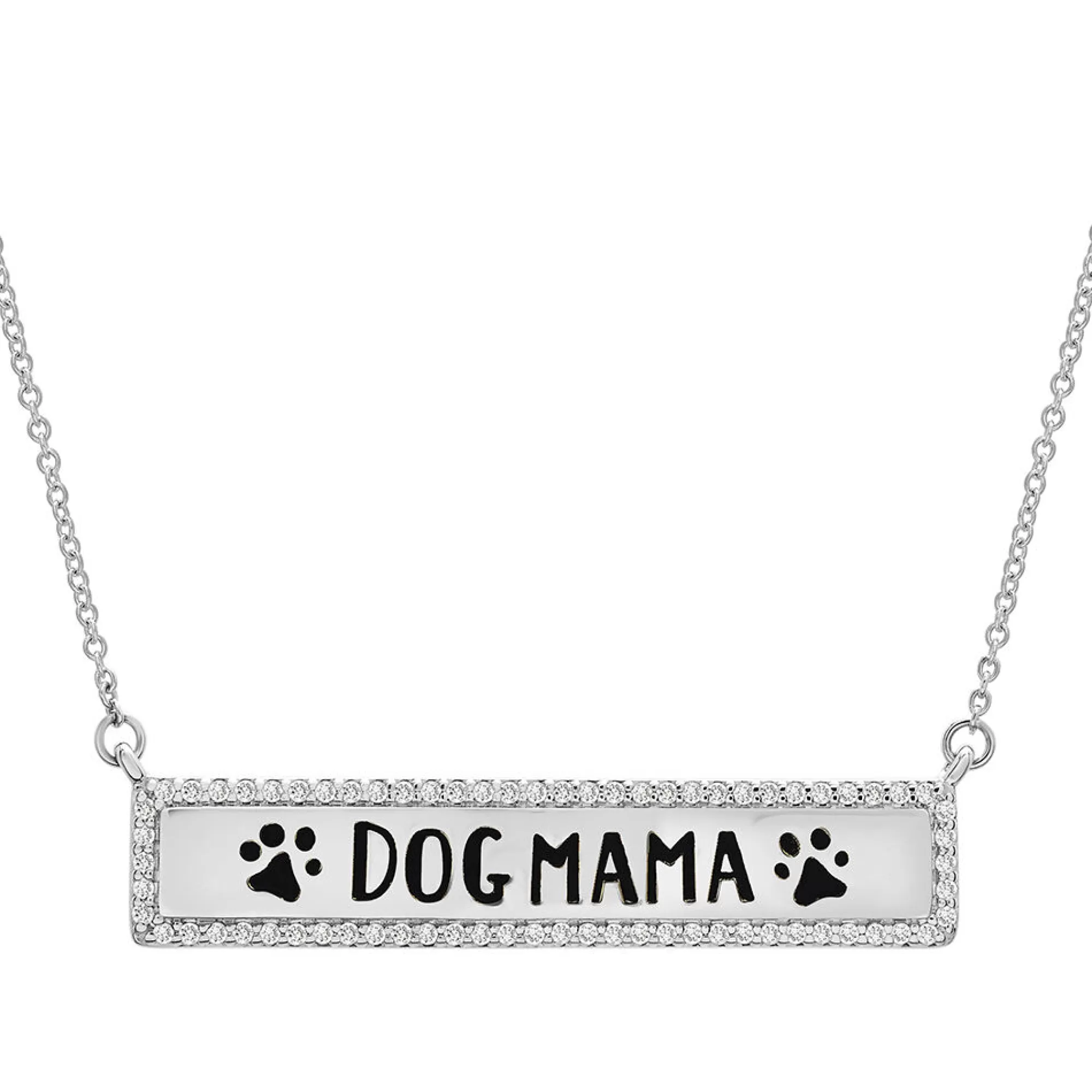 Necklaces & Pendants^* Diamond "Dog Mama" Necklace In Sterling Silver (1/5 Ct. Tw.)