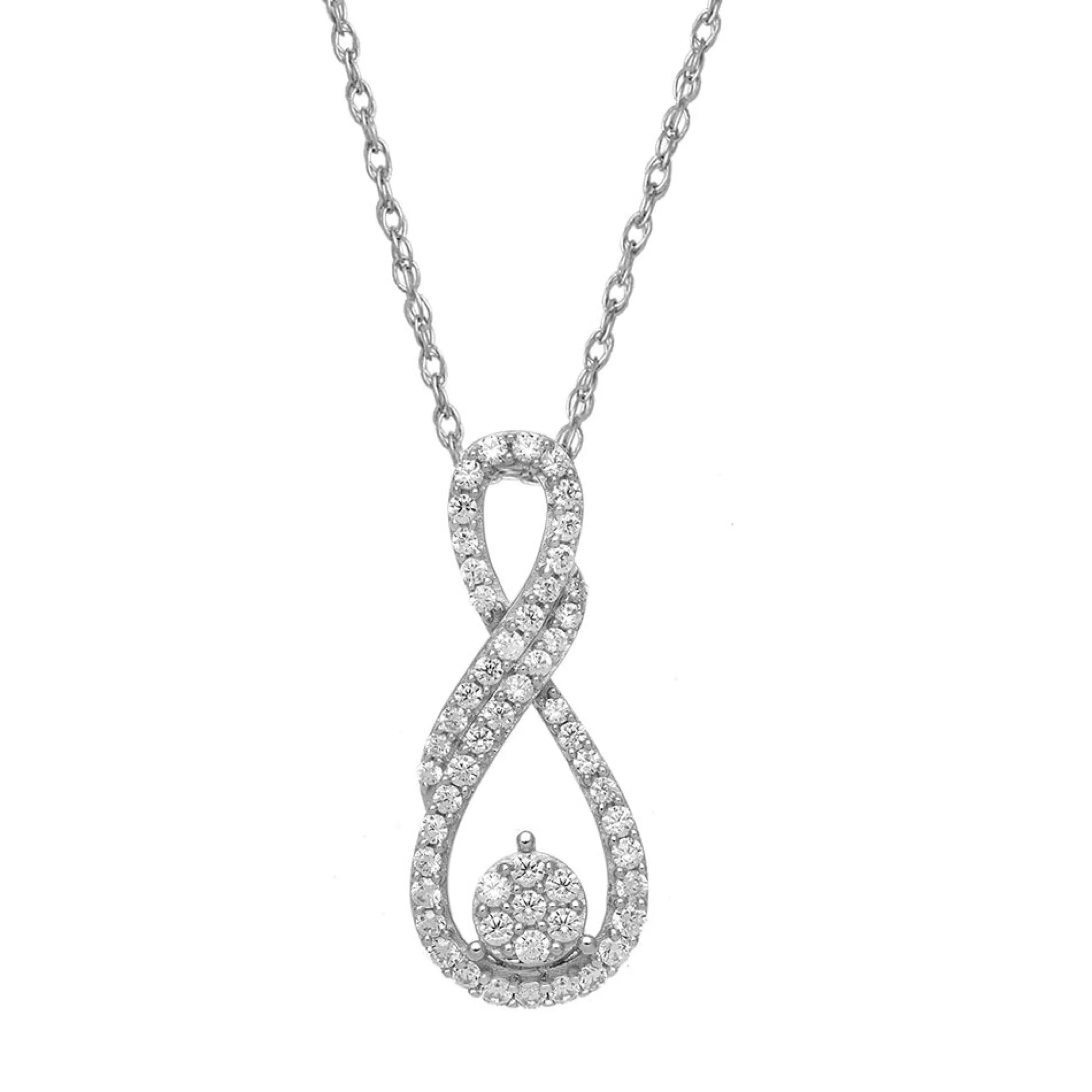 Necklaces & Pendants^Mirabela® Diamond Drop Pendant In 10K White Gold (1/2 Ct. Tw.)