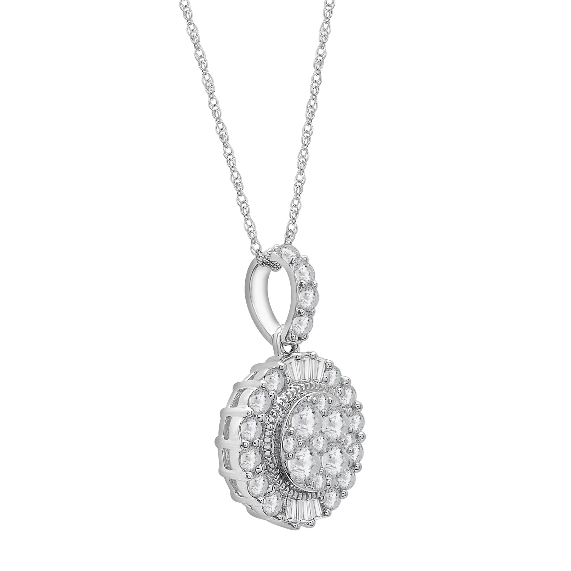 Necklaces & Pendants^Mirabela® Diamond Halo Pendant In 10K White Gold (1 Ct. Tw.)