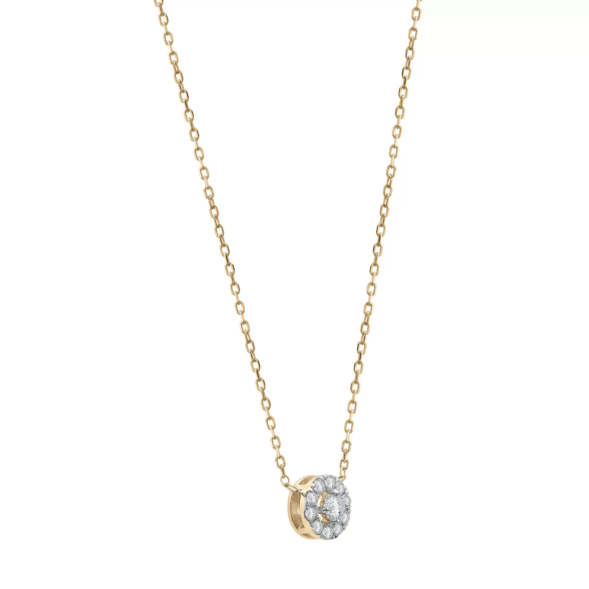 Necklaces & Pendants^Laure by Aurate Diamond Halo Pendant In 14K Yellow Gold (1/4 Ct. Tw.)