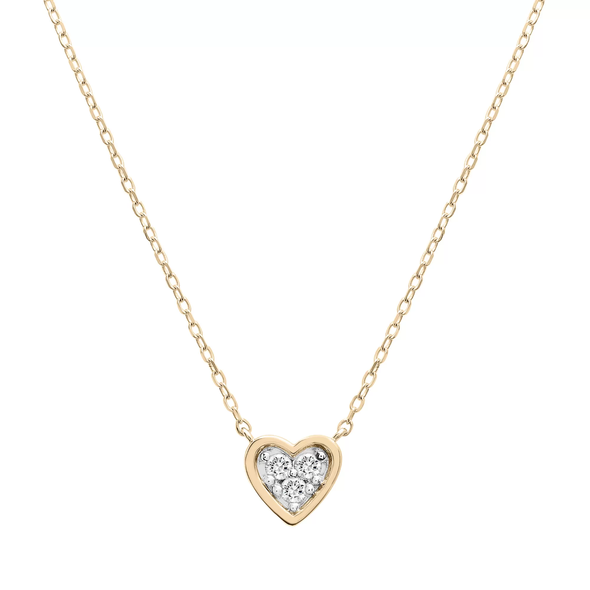 Necklaces & Pendants^Laure by Aurate Diamond Heart Necklace In 14K Yellow Gold (1/10 Ct. Tw.)