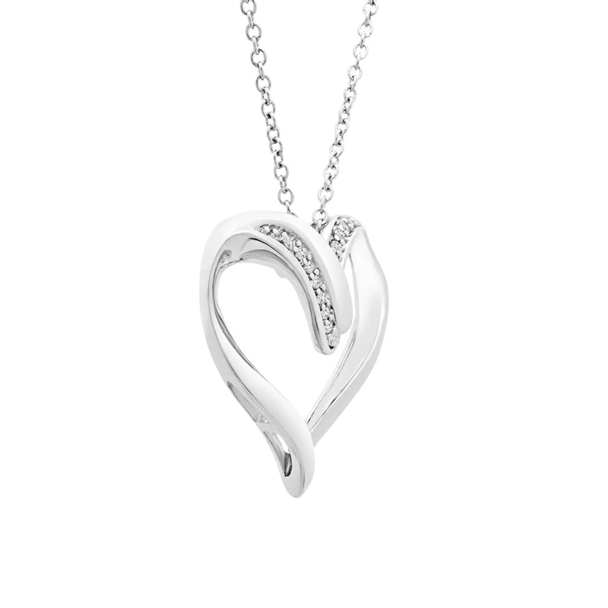 Necklaces & Pendants^* Diamond Heart Pendant In Sterling Silver