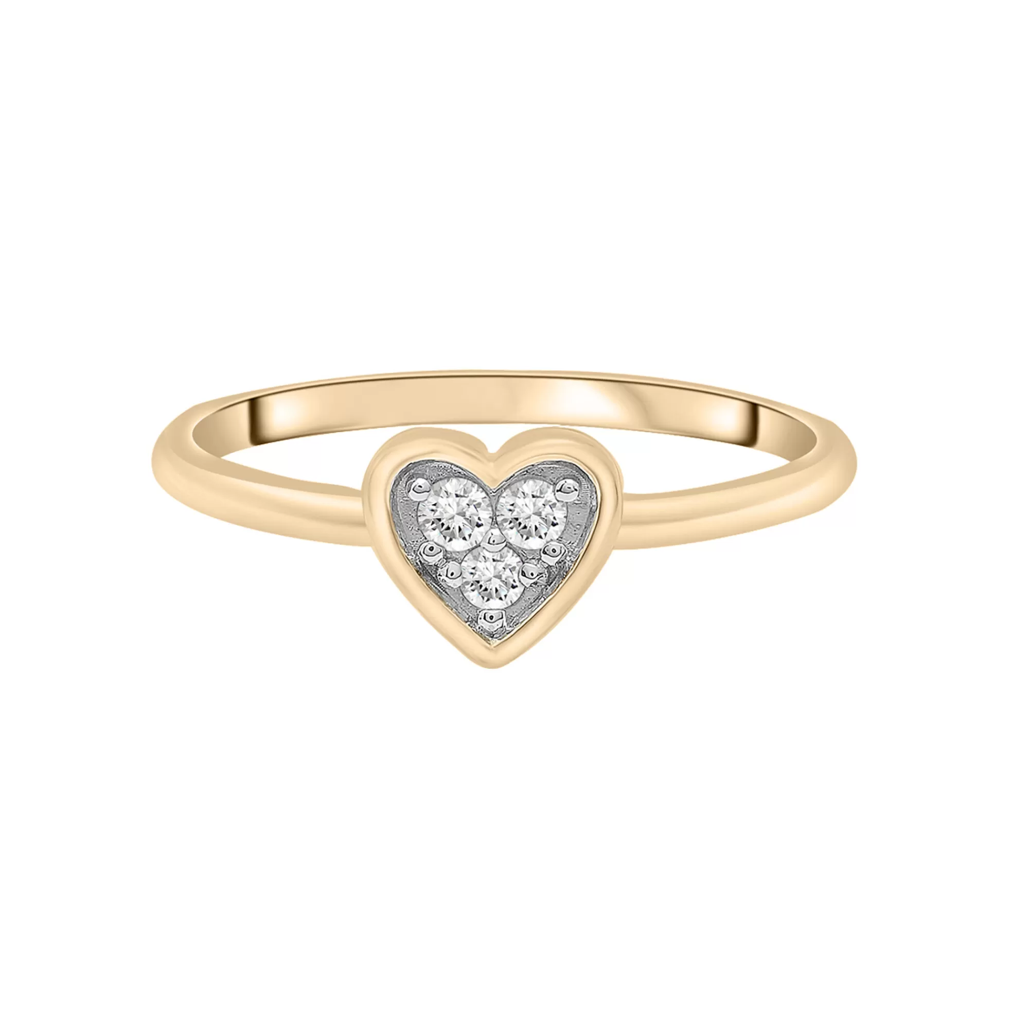 Rings^Laure by Aurate Diamond Heart Ring In 14K Yellow Gold (1/10 Ct. Tw.)