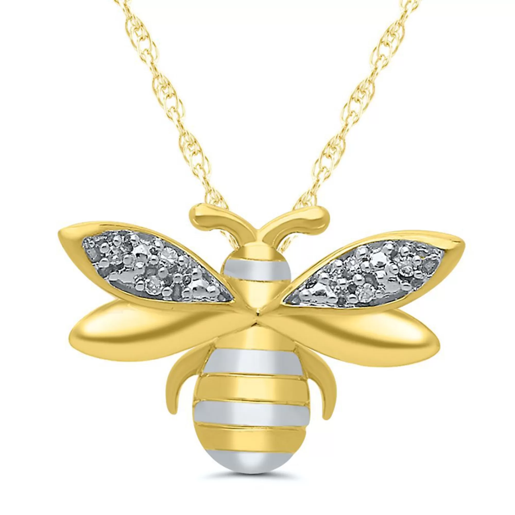 Necklaces & Pendants^* Diamond Honey Bee Pendant In 10K Yellow Gold