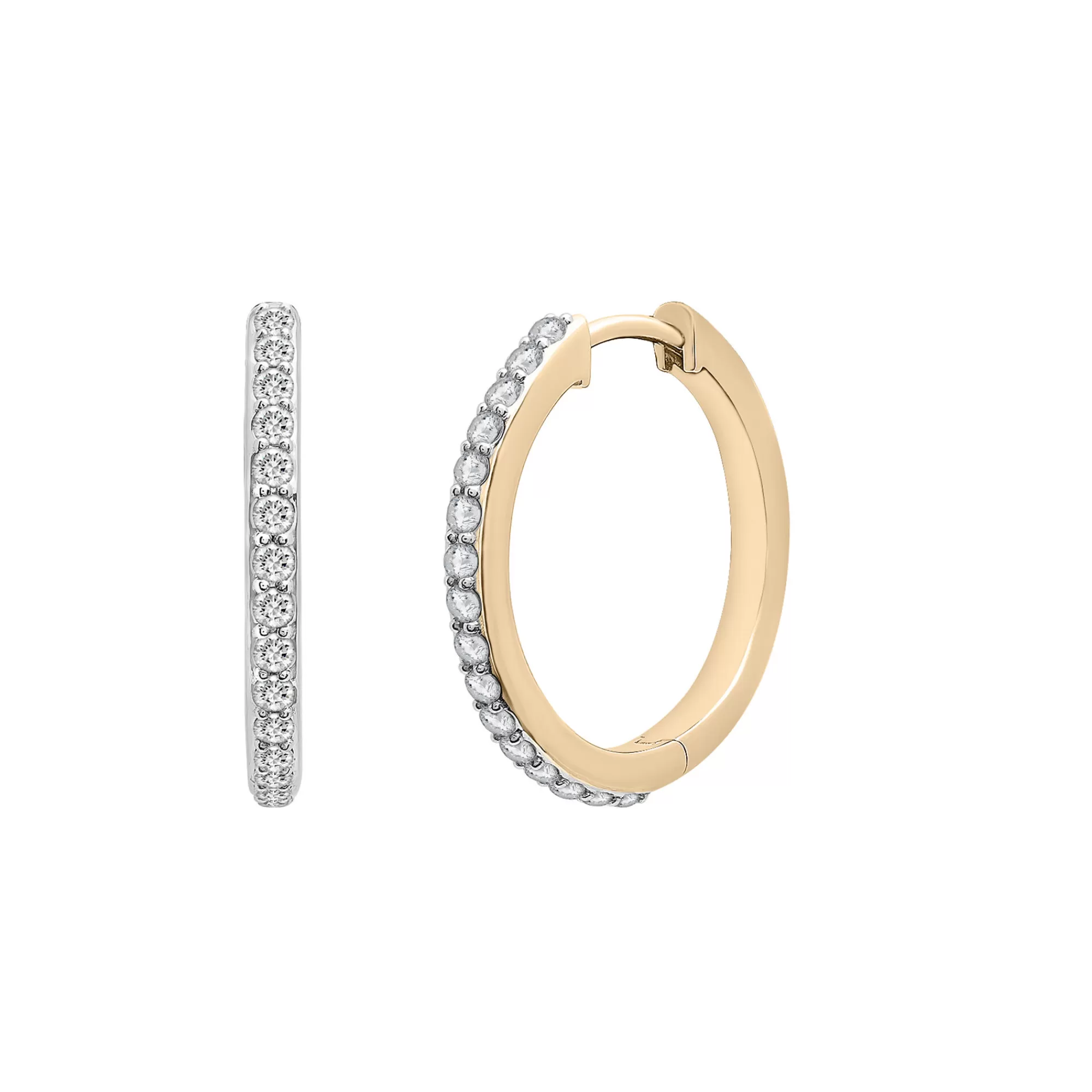 Earrings^Laure by Aurate Diamond Hoop Earrings In Vermeil (1/2 Ct. Tw.)