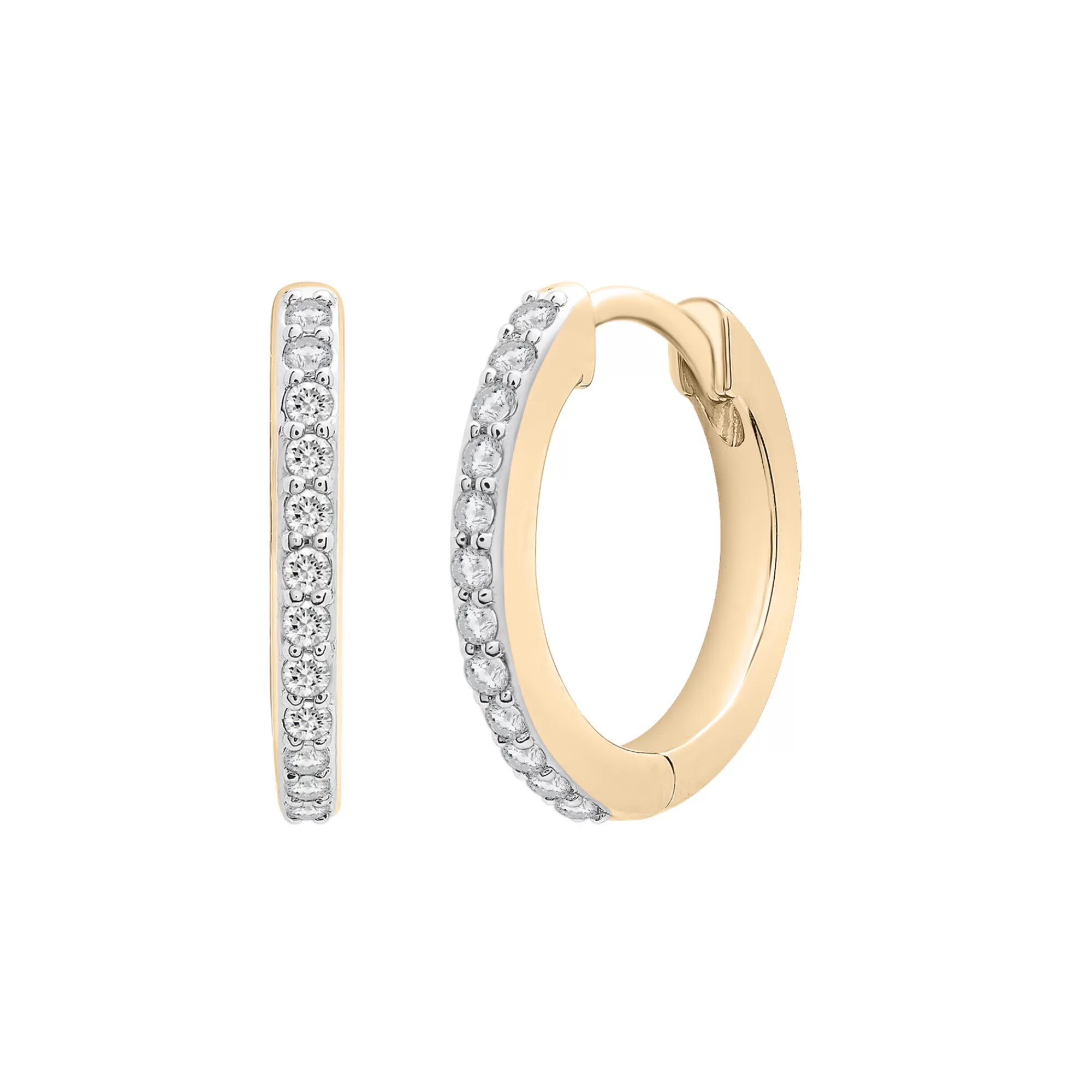 Earrings^Laure by Aurate Diamond Huggie Hoop Earrings In Vermeil (1/4 Ct. Tw.)