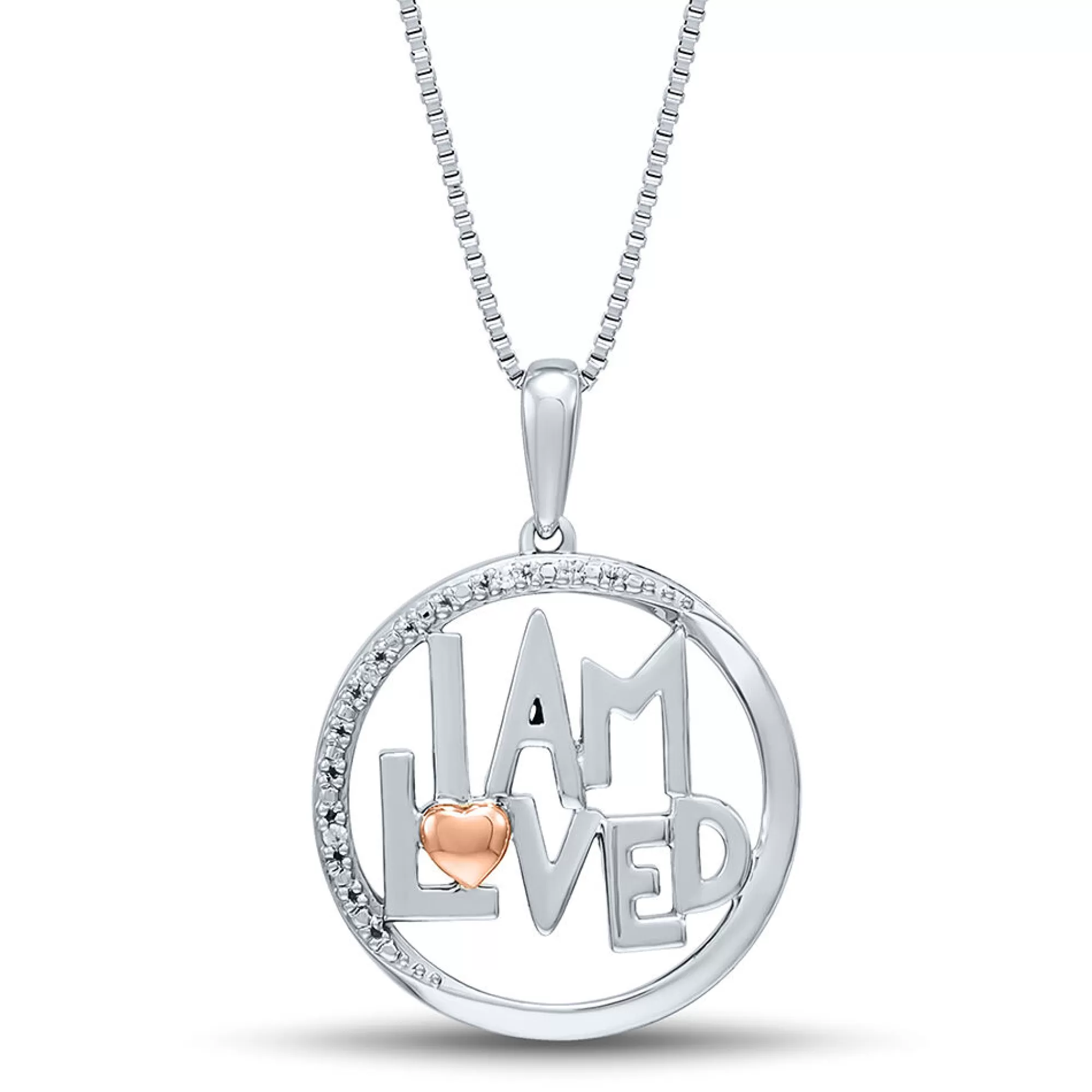 Necklaces & Pendants^I Am Loved Diamond "" Pendant In Sterling Silver