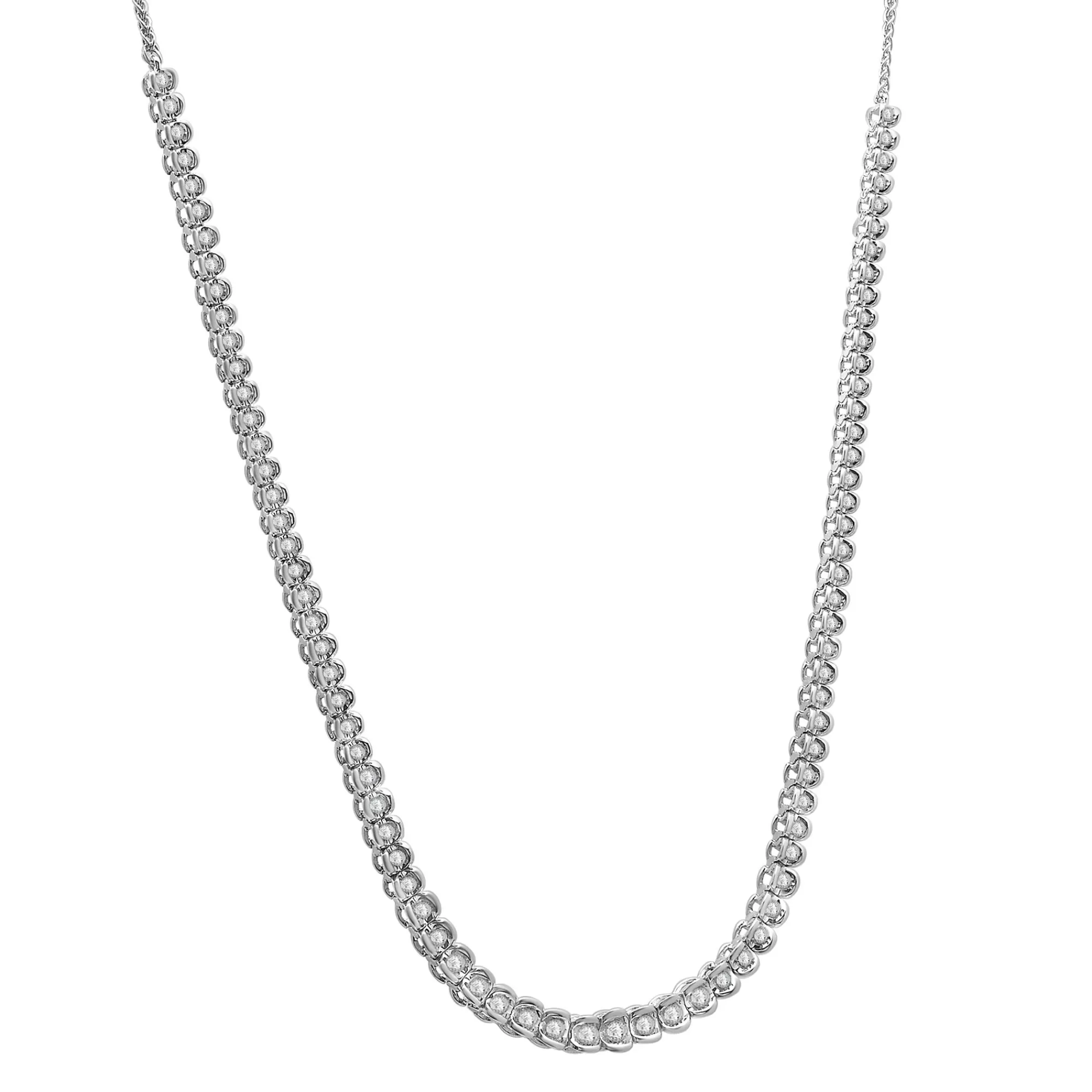 Necklaces & Pendants^* Diamond Illusion Necklace In 10K White Gold (1 Ct. Tw.)