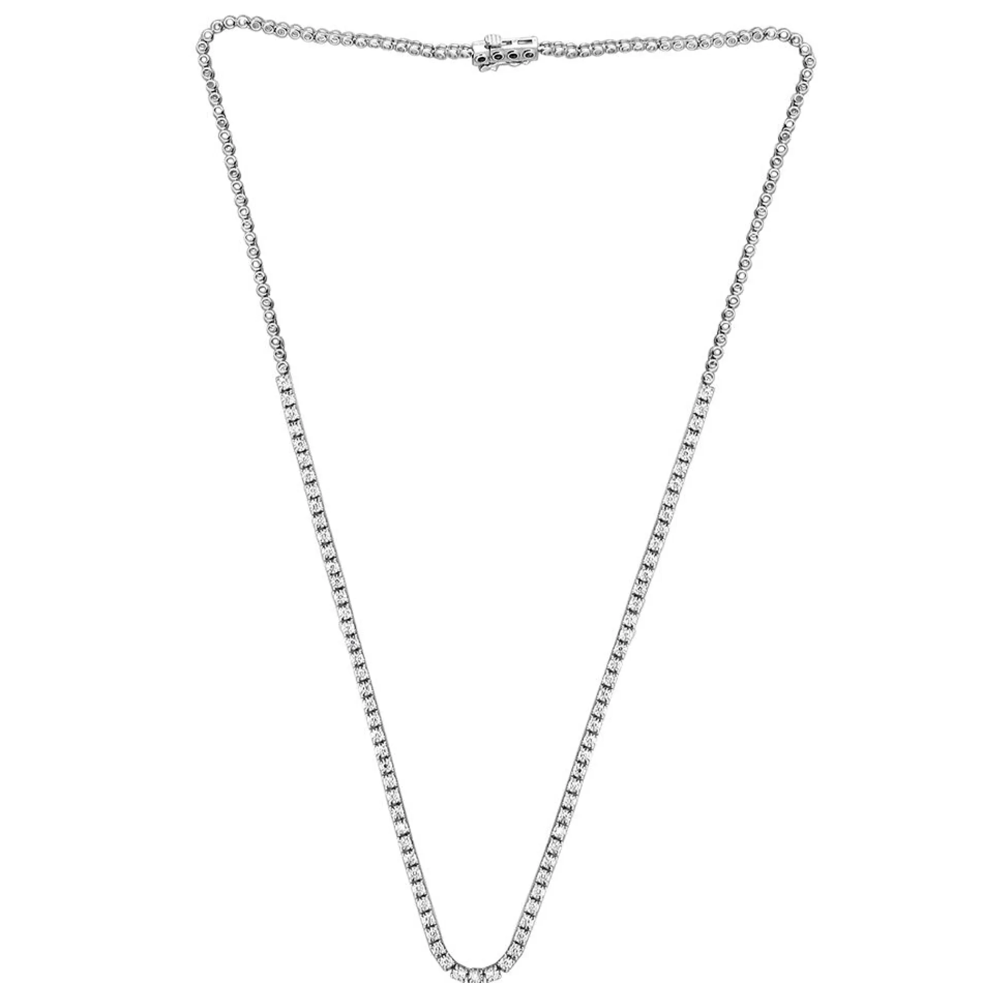Necklaces & Pendants^* Diamond Illusion Tennis Necklace In 10K White Gold (1 Ct. Tw.)