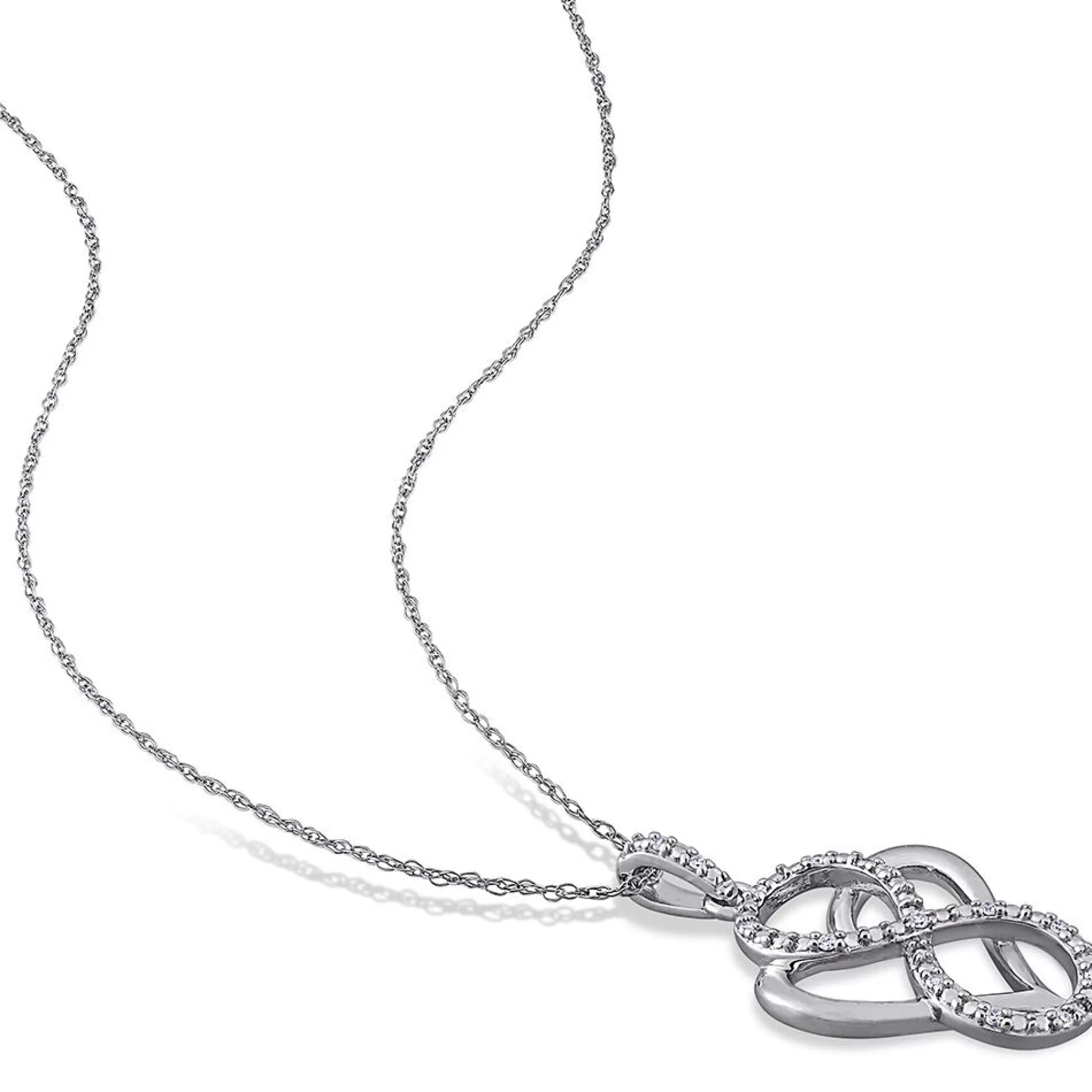 Necklaces & Pendants^* Diamond Infinity Heart Pendant In Sterling Silver