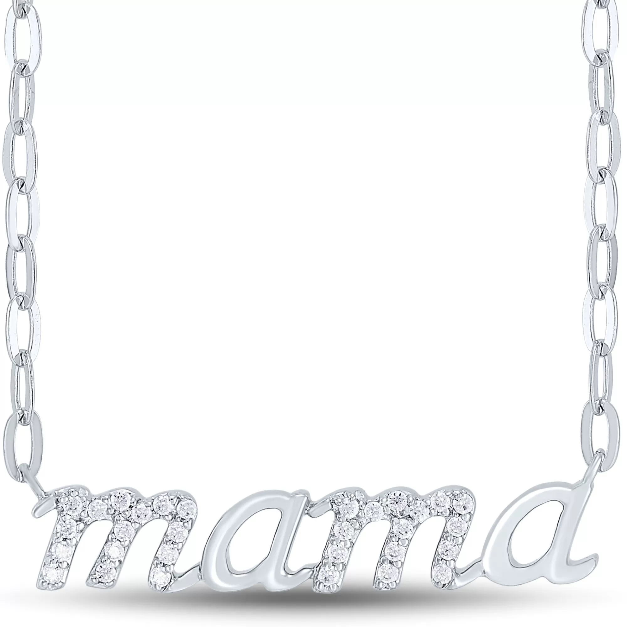 Necklaces & Pendants^* Diamond Mama Necklace In Sterling Silver (1/10 Ct. Tw.)