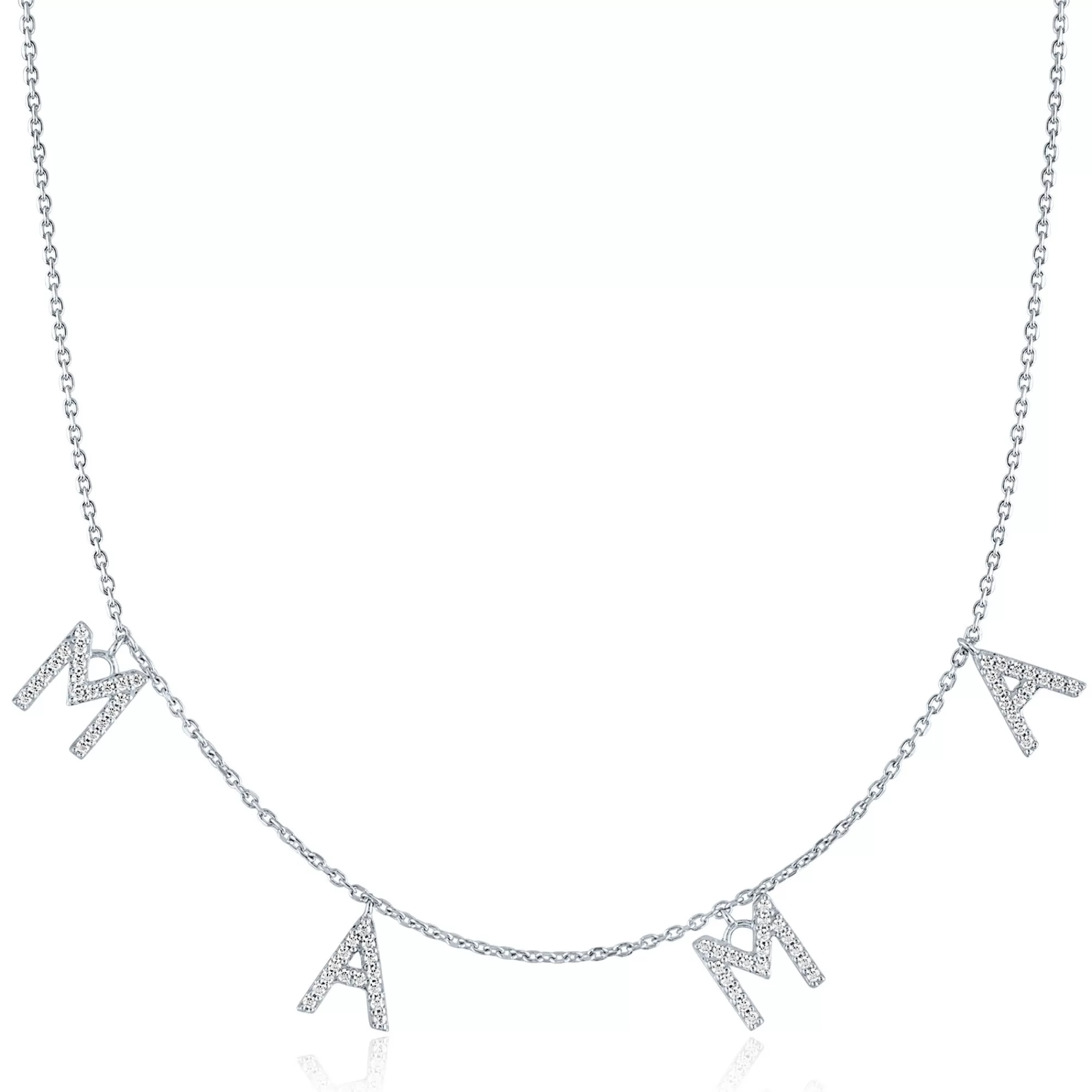 Necklaces & Pendants^* Diamond Mama Necklace In Sterling Silver (1/5 Ct. Tw.)