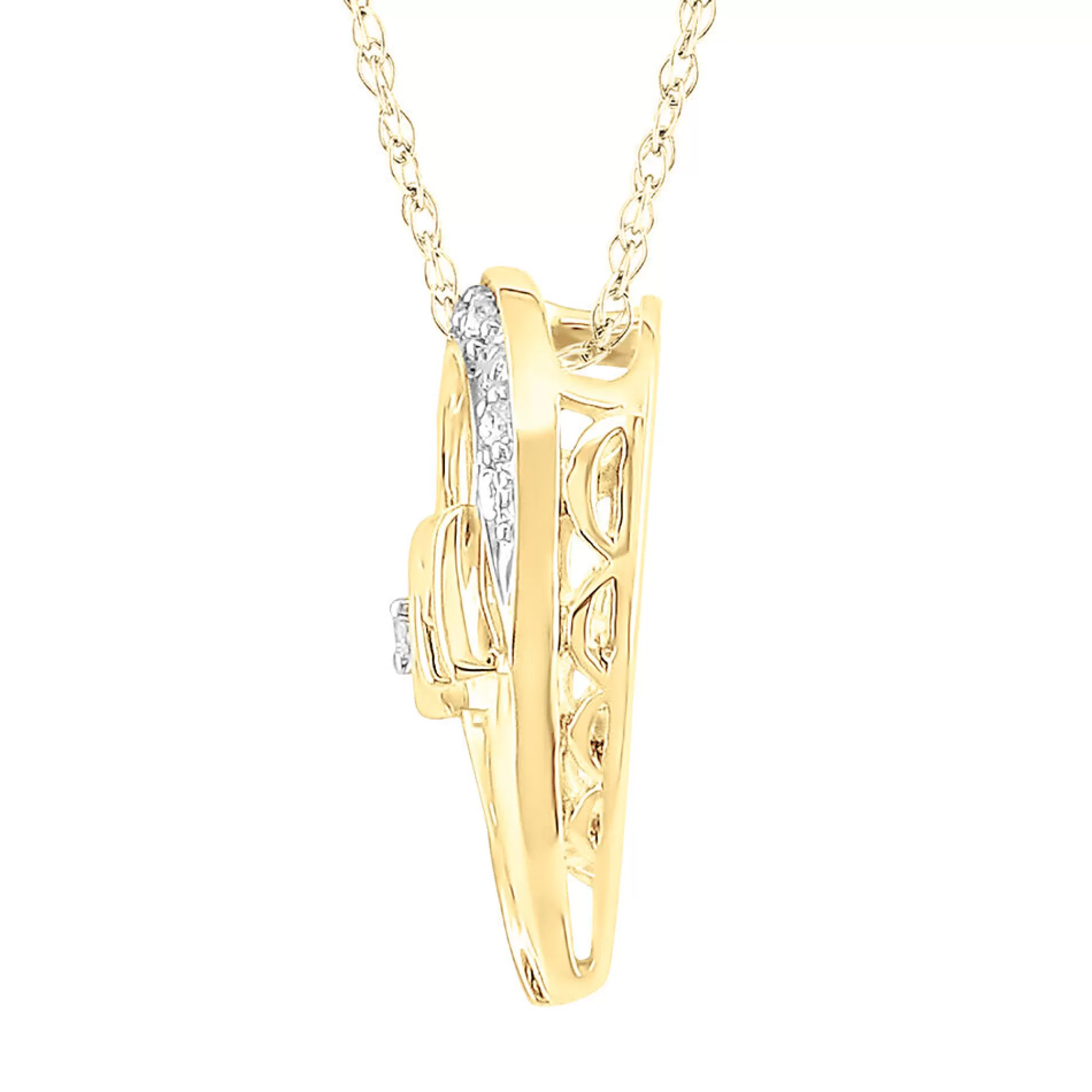 Necklaces & Pendants^* Diamond Mom Heart Pendant In 10K Yellow Gold