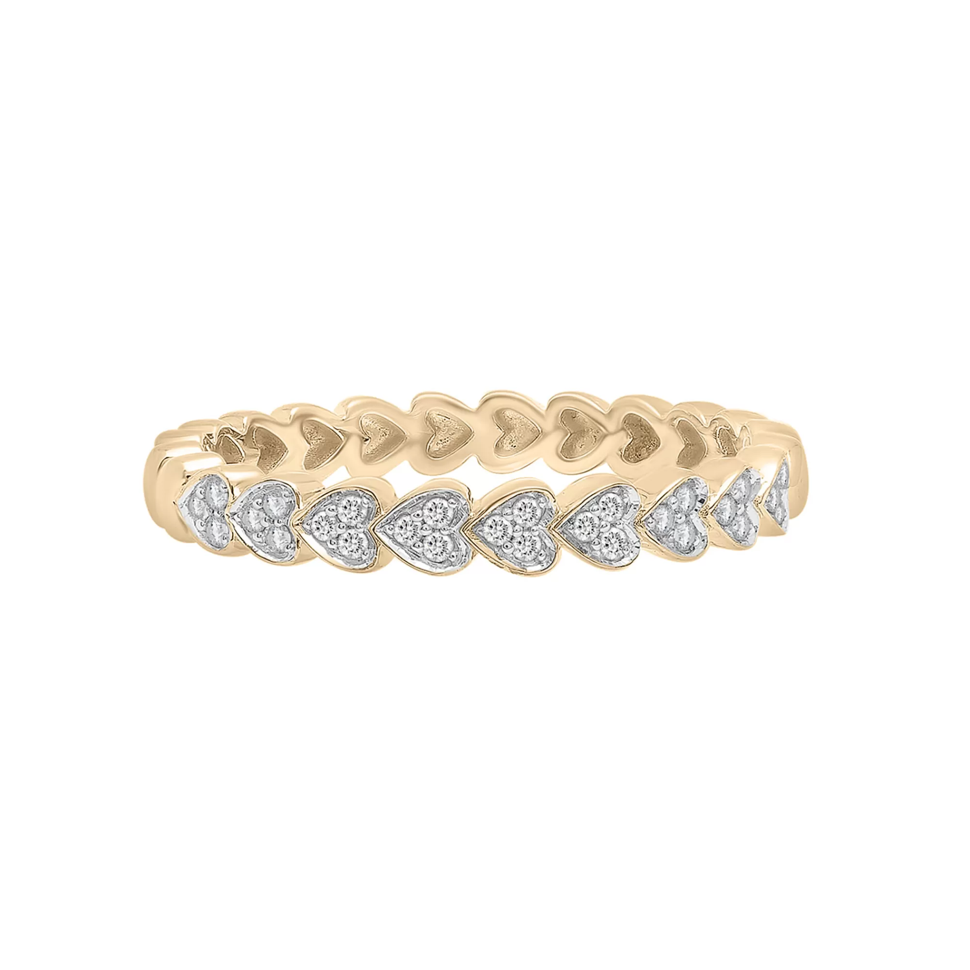 Rings^Laure by Aurate Diamond Multi-Heart Ring In 14K Yellow Gold (1/10 Ct. Tw.)