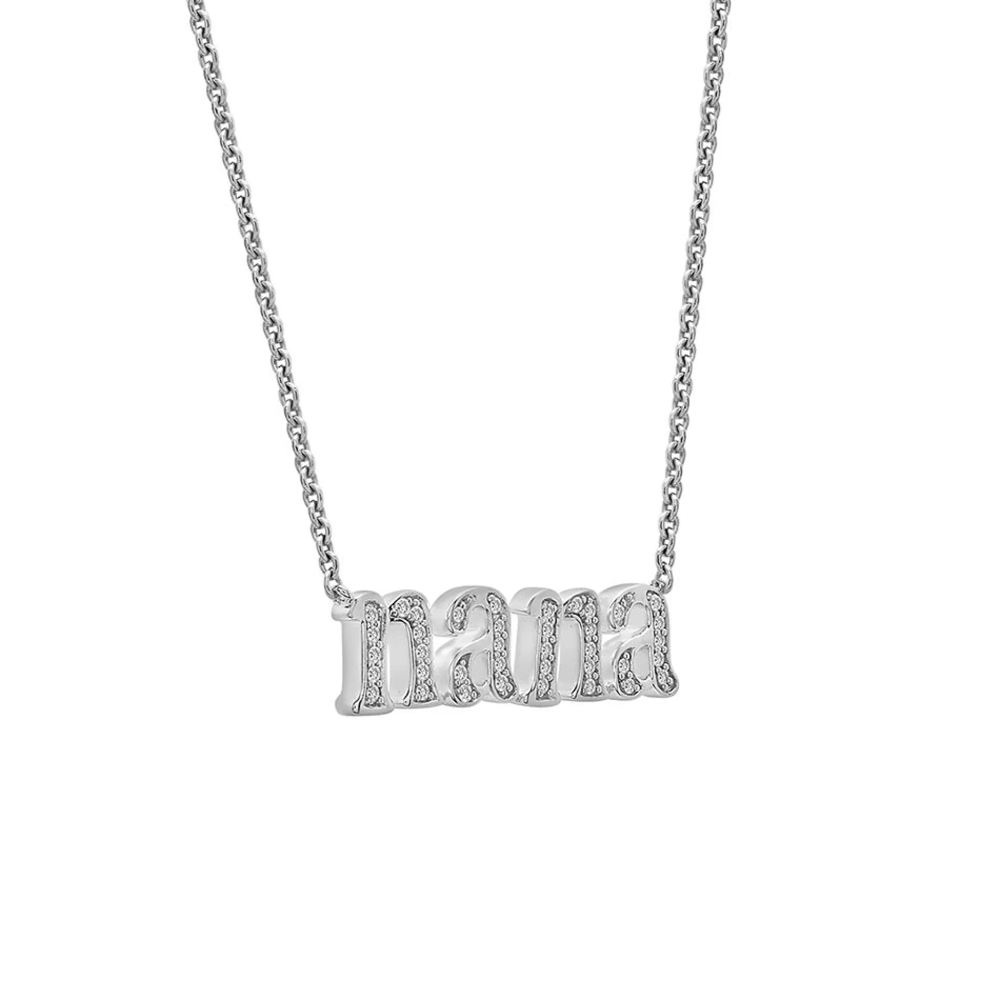 Necklaces & Pendants^* Diamond "Nana" Necklace In Sterling Silver (1/7 Ct. Tw.)