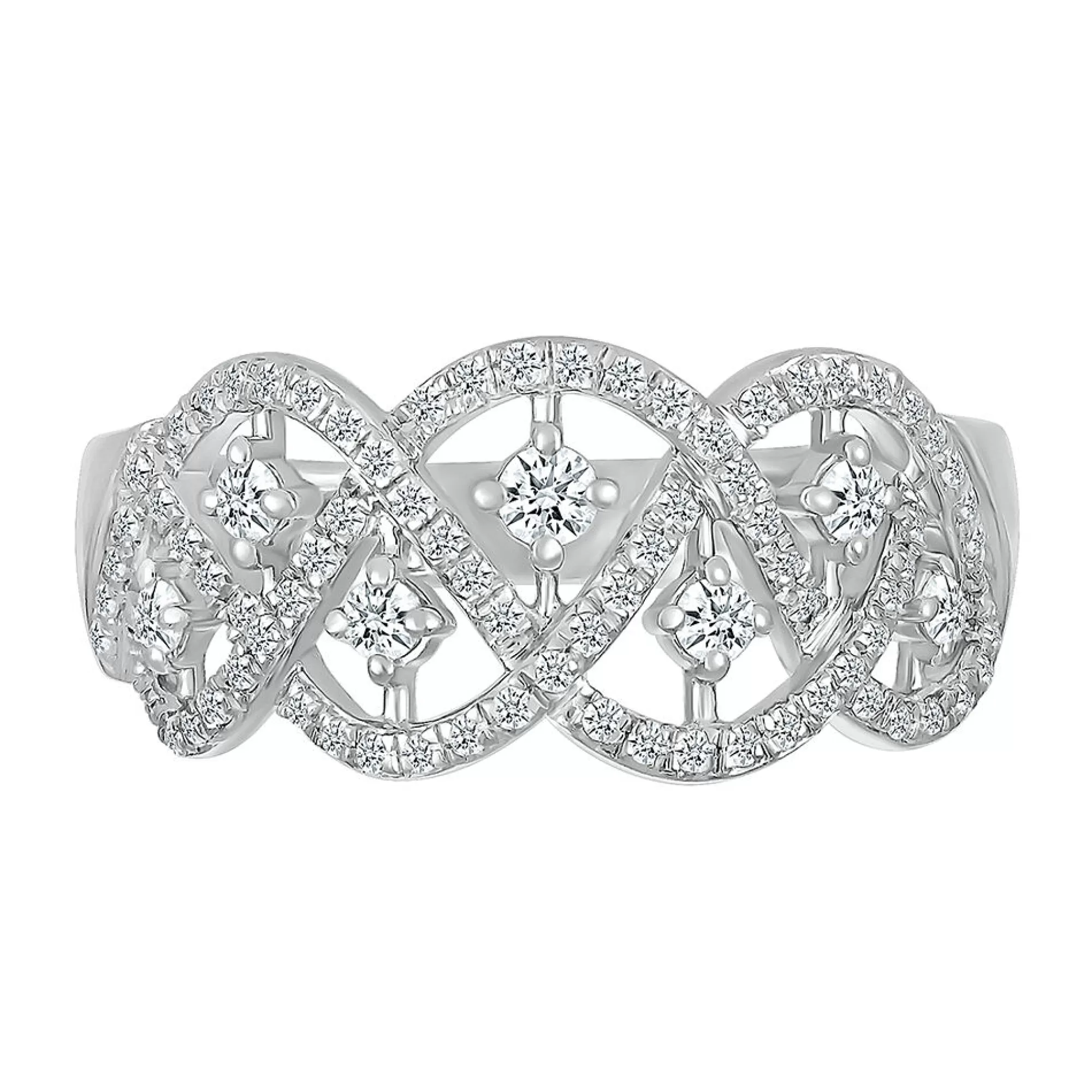 Rings^* Diamond Open Ring In 10K White Gold (1/2 Ct. Tw.)