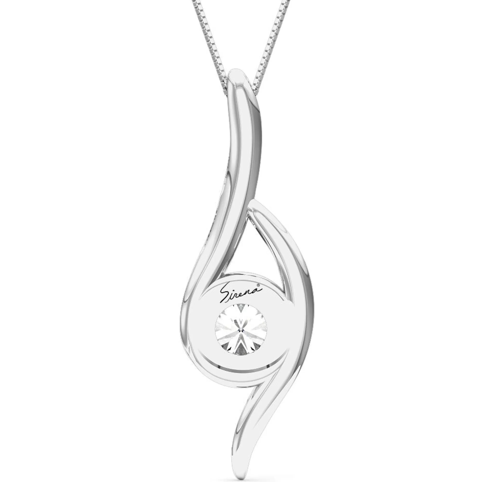 Necklaces & Pendants^Sirena® Diamond Pendant Swirl In 14K White Gold (1/8 Ct. Tw.)