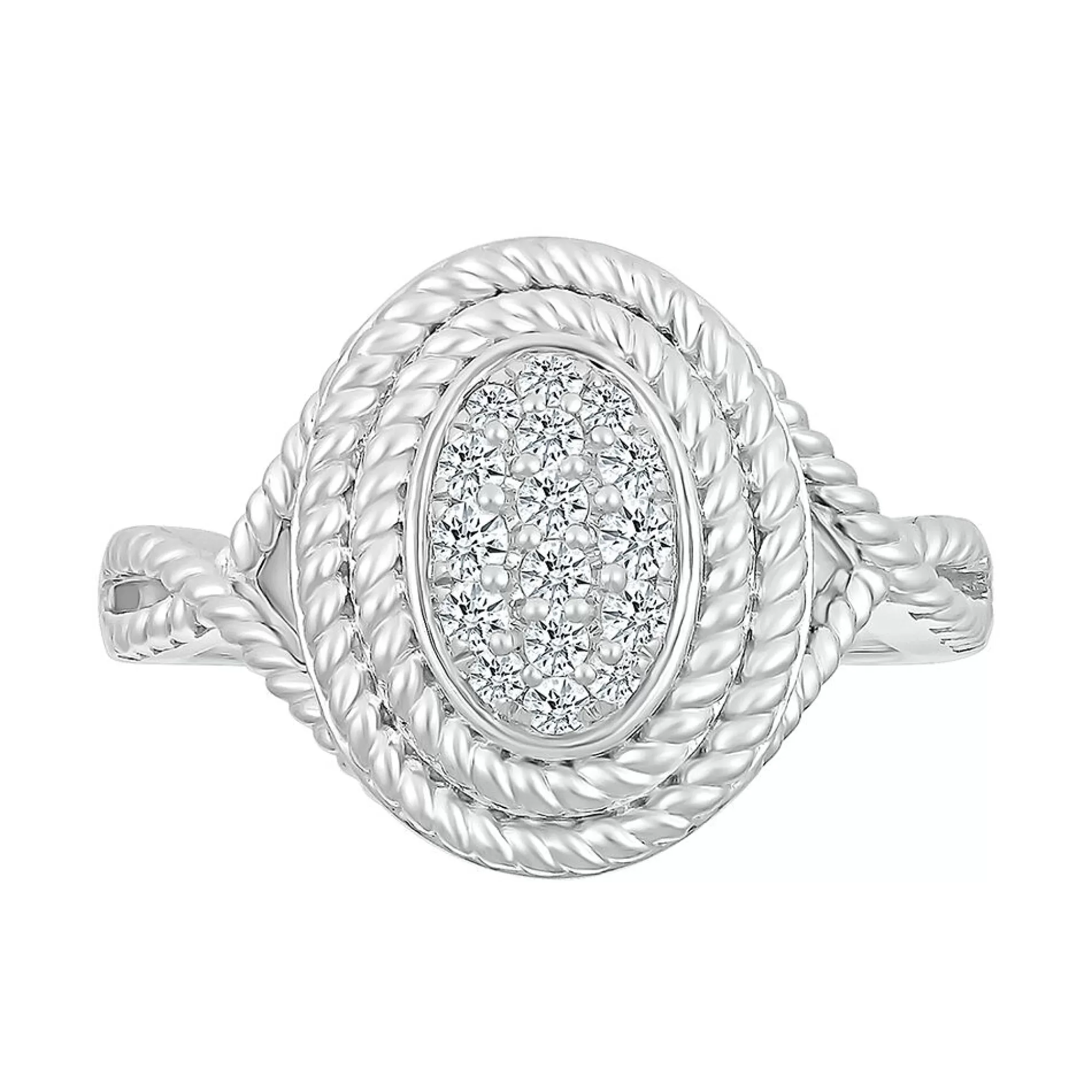 Rings^* Diamond Rope Twist Ring In Sterling Silver (1/4 Ct. Tw.)