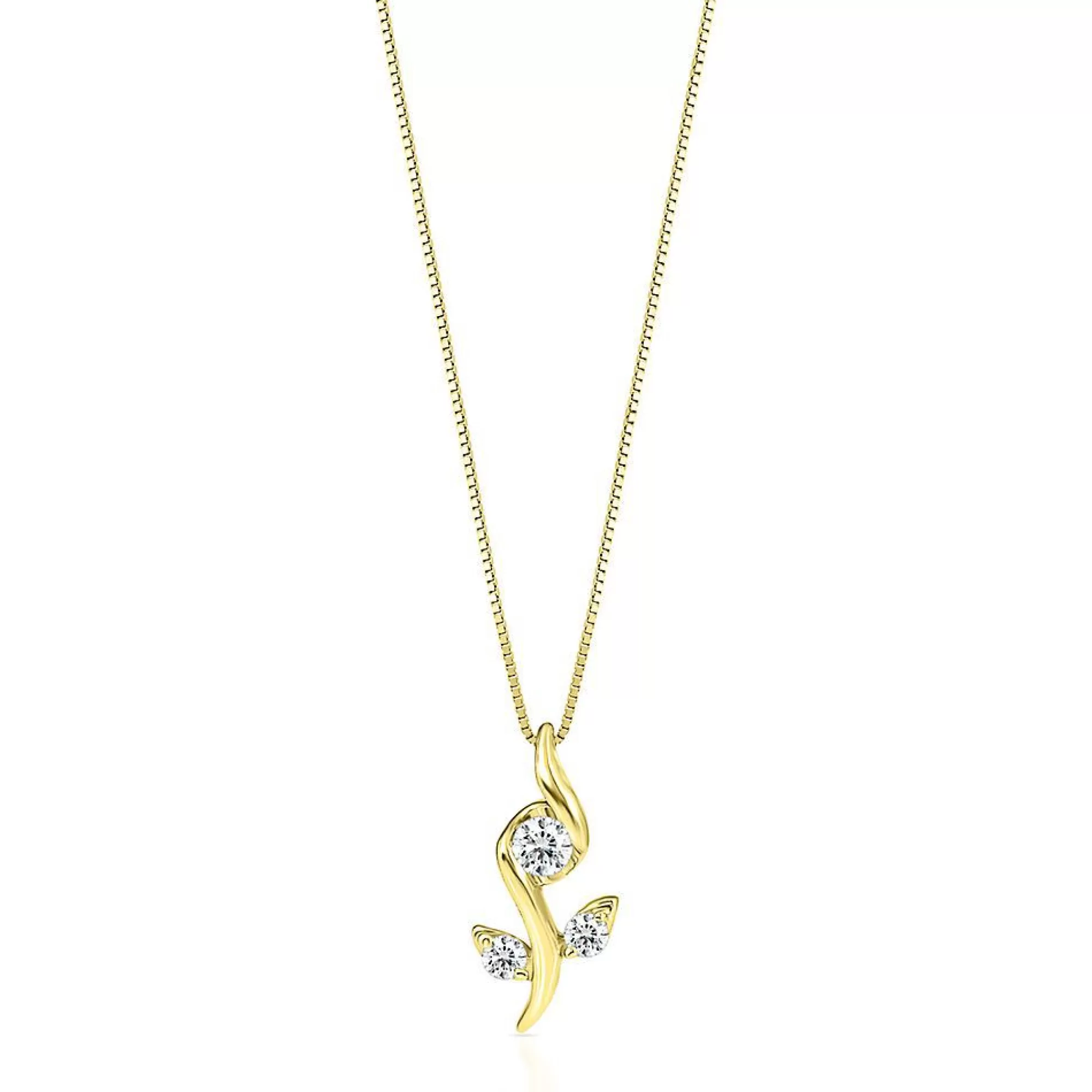 Necklaces & Pendants^Sirena® Diamond Rose Pendant In 10K Yellow Gold (1/8 Ct. Tw.)