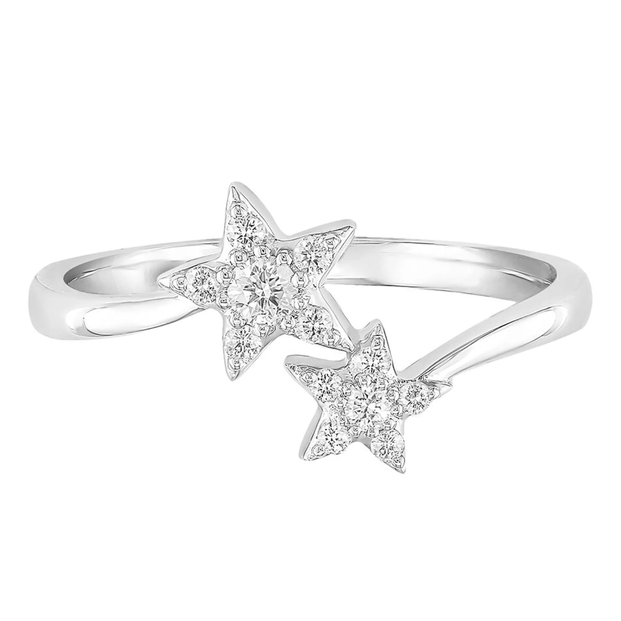 Rings^* Diamond Star Ring In 10K White Gold (1/7 Ct. Tw.)