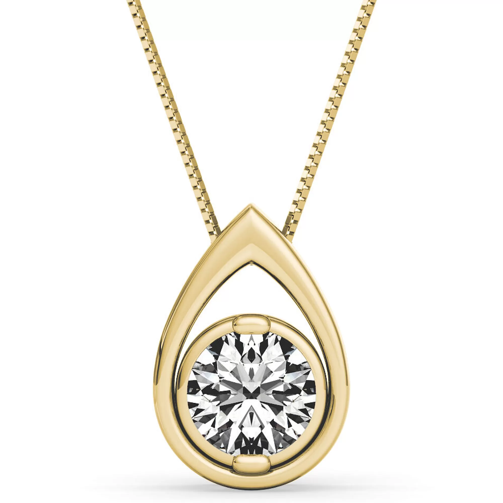 Necklaces & Pendants^Sirena® Diamond Teardrop Pendant In 14K White Gold (1/5 Ct. Tw.)