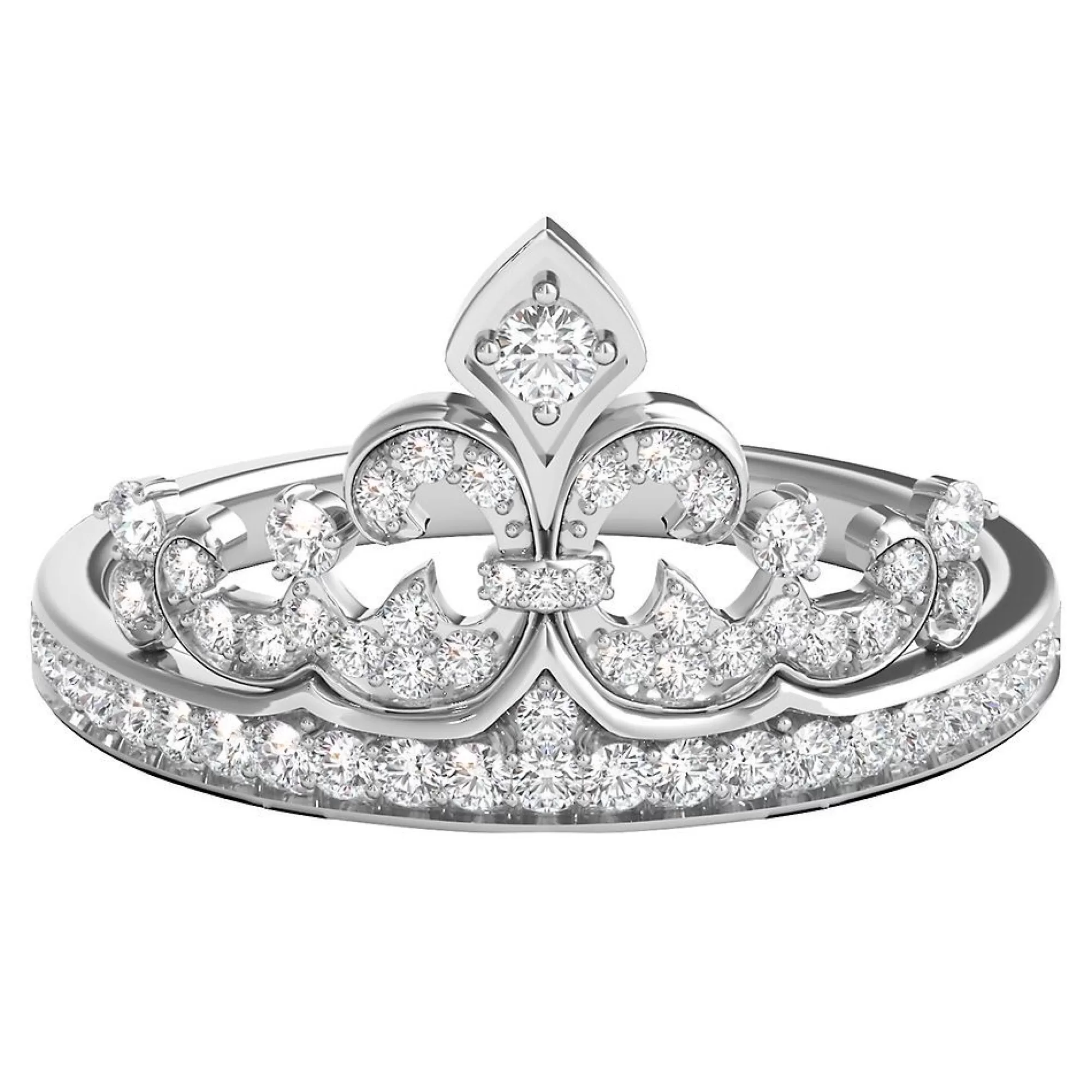 Rings^Enchanted Disney Diamond Tiara Ring In Sterling Silver (1/4 Ct. Tw.)