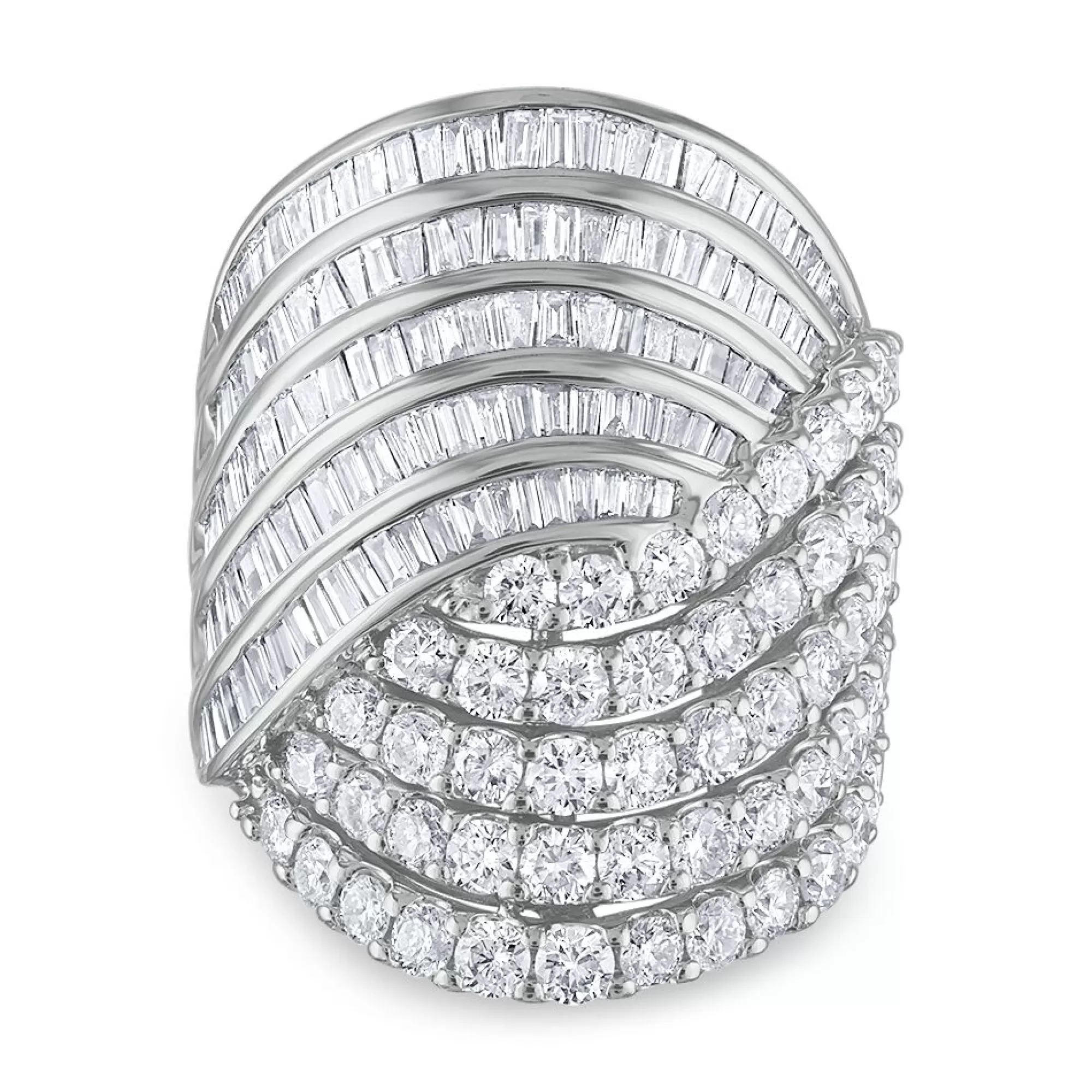 Rings^* Diamond Woven Band In 10K White Gold (4 Ct. Tw.)