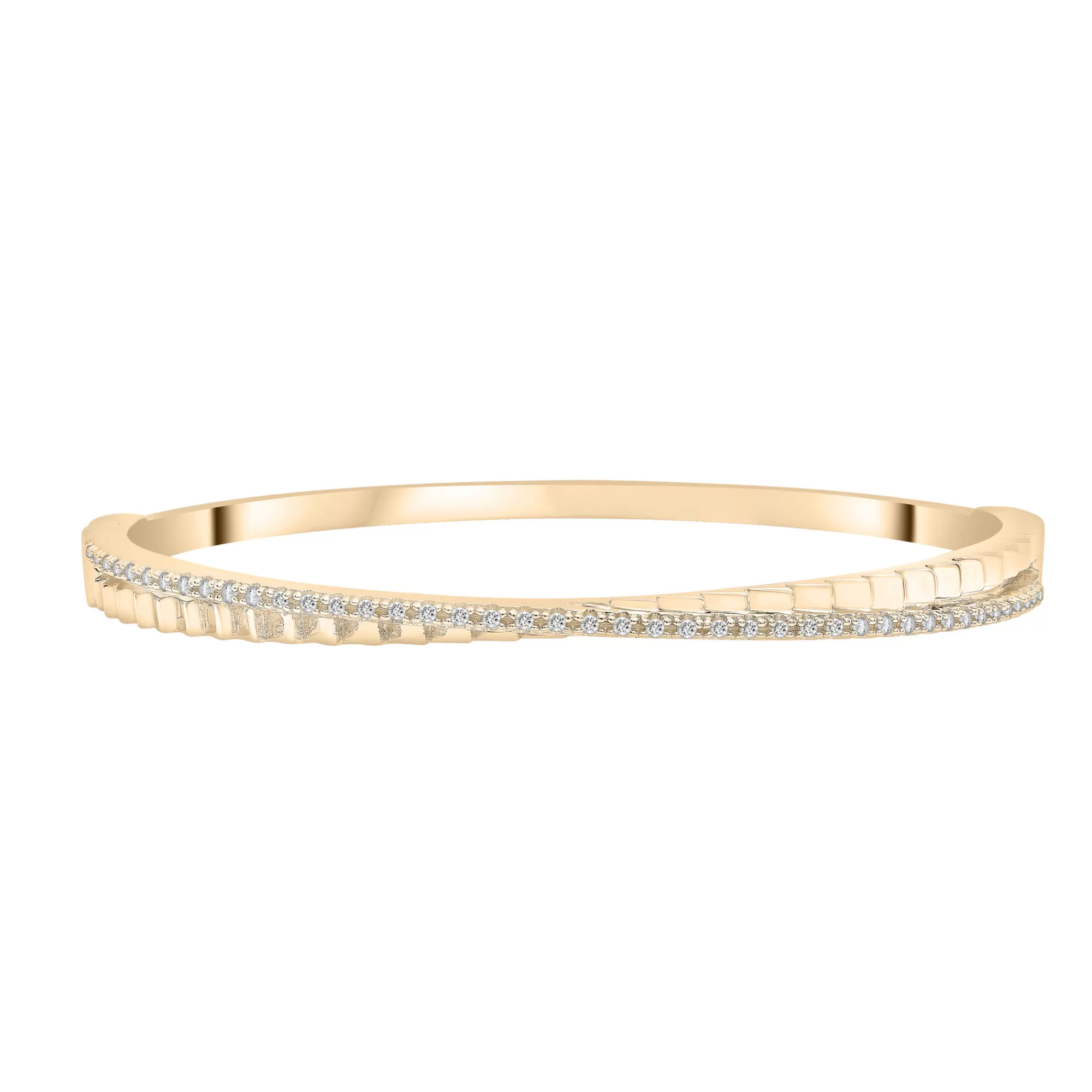 Bracelets^Laure by Aurate Diamond 'X' Bangle Bracelet In Vermeil (1/3 Ct. Tw.)