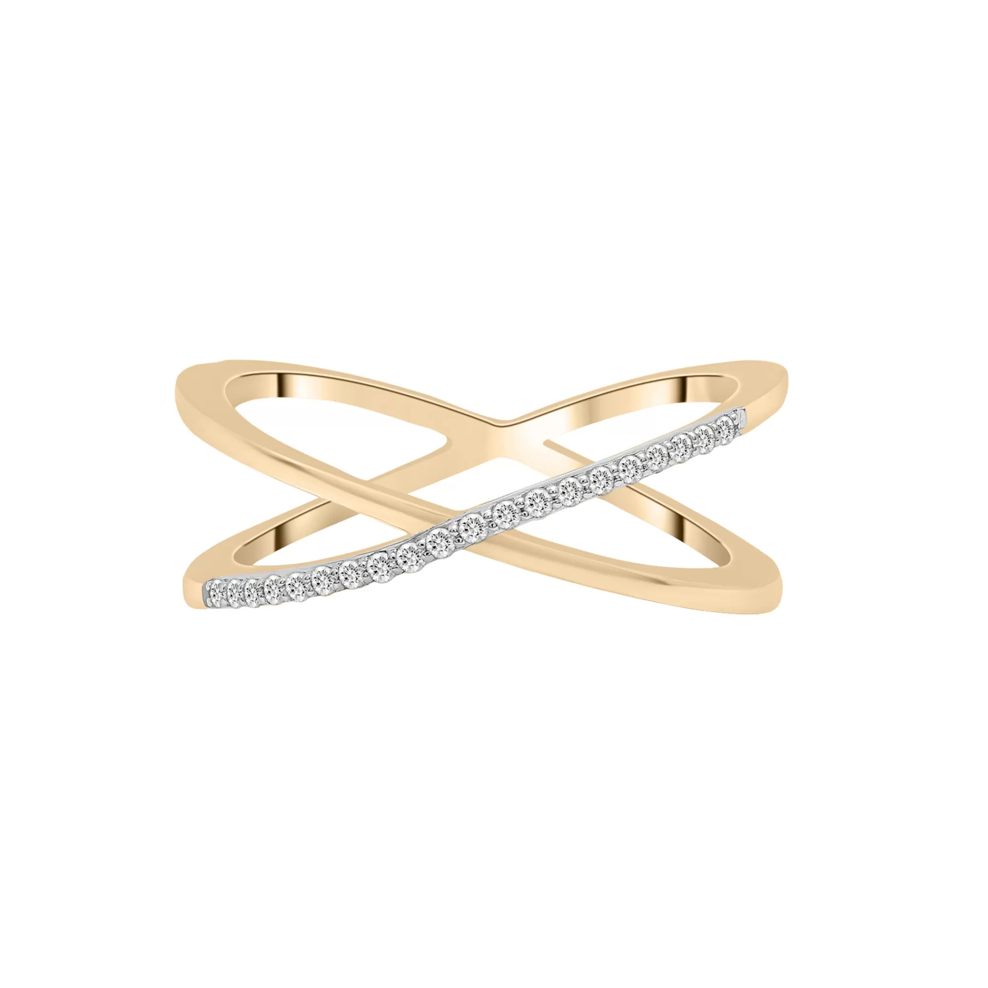 Rings^Laure by Aurate Diamond 'X' Ring In Vermeil (1/10 Ct. Tw.)