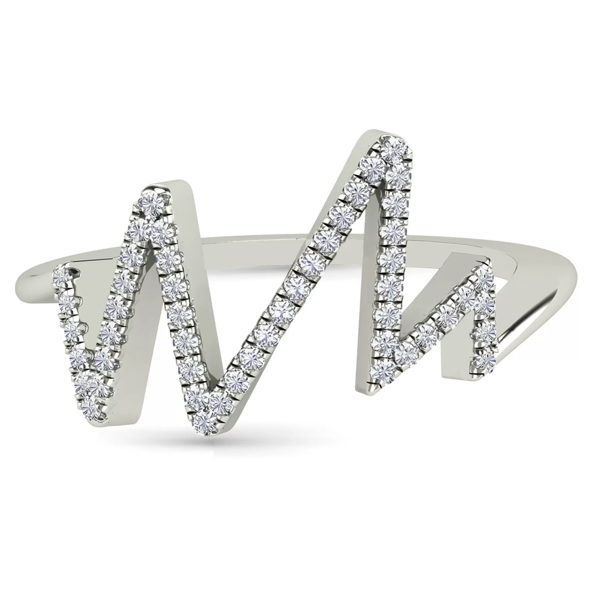 Rings^Signature Collection Diamond Zig-Zag Ring In 14K Gold (1/7 Ct. Tw.)