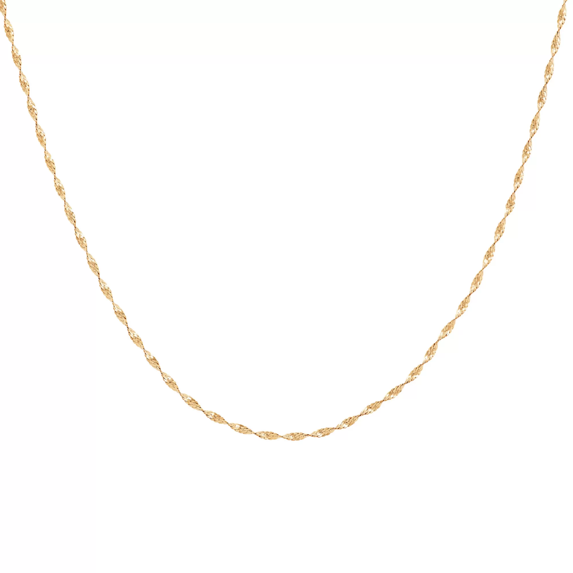 Necklaces & Pendants^* Diamond-Cut Twist Chain In 14K Yellow Gold, 1Mm, 18"