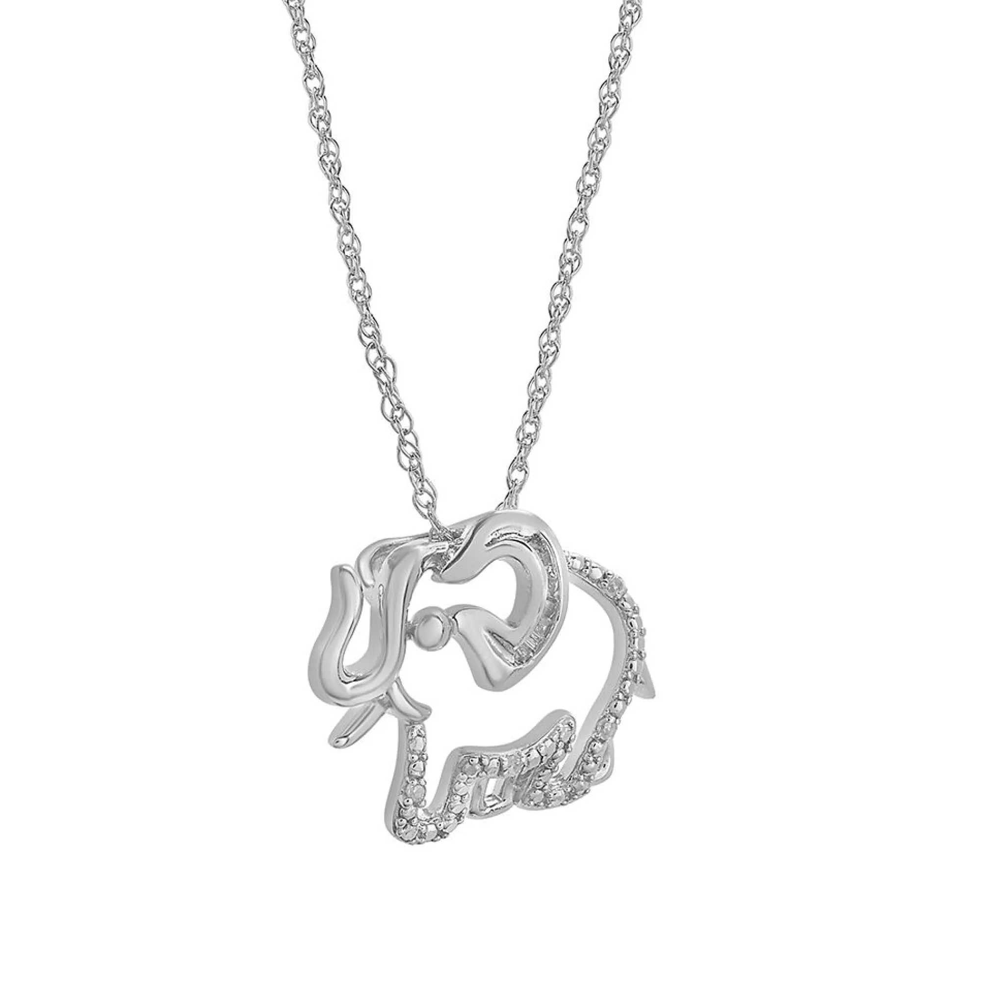 Necklaces & Pendants^* Elephant Pendant With Diamond Accent In Sterling Silver