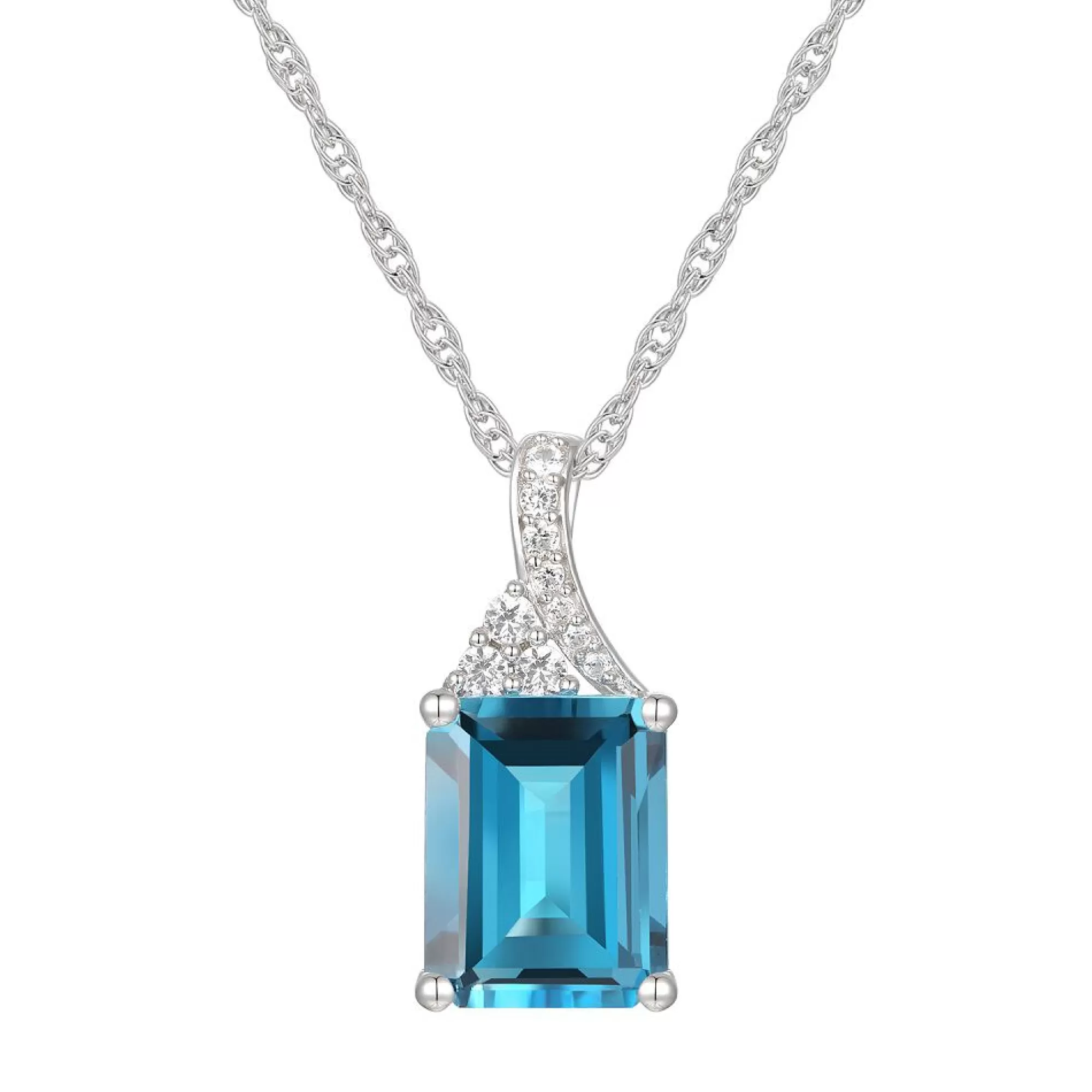 Rings^* Emerald-Cut Blue Topaz Earrings, Pendant And Ring Set