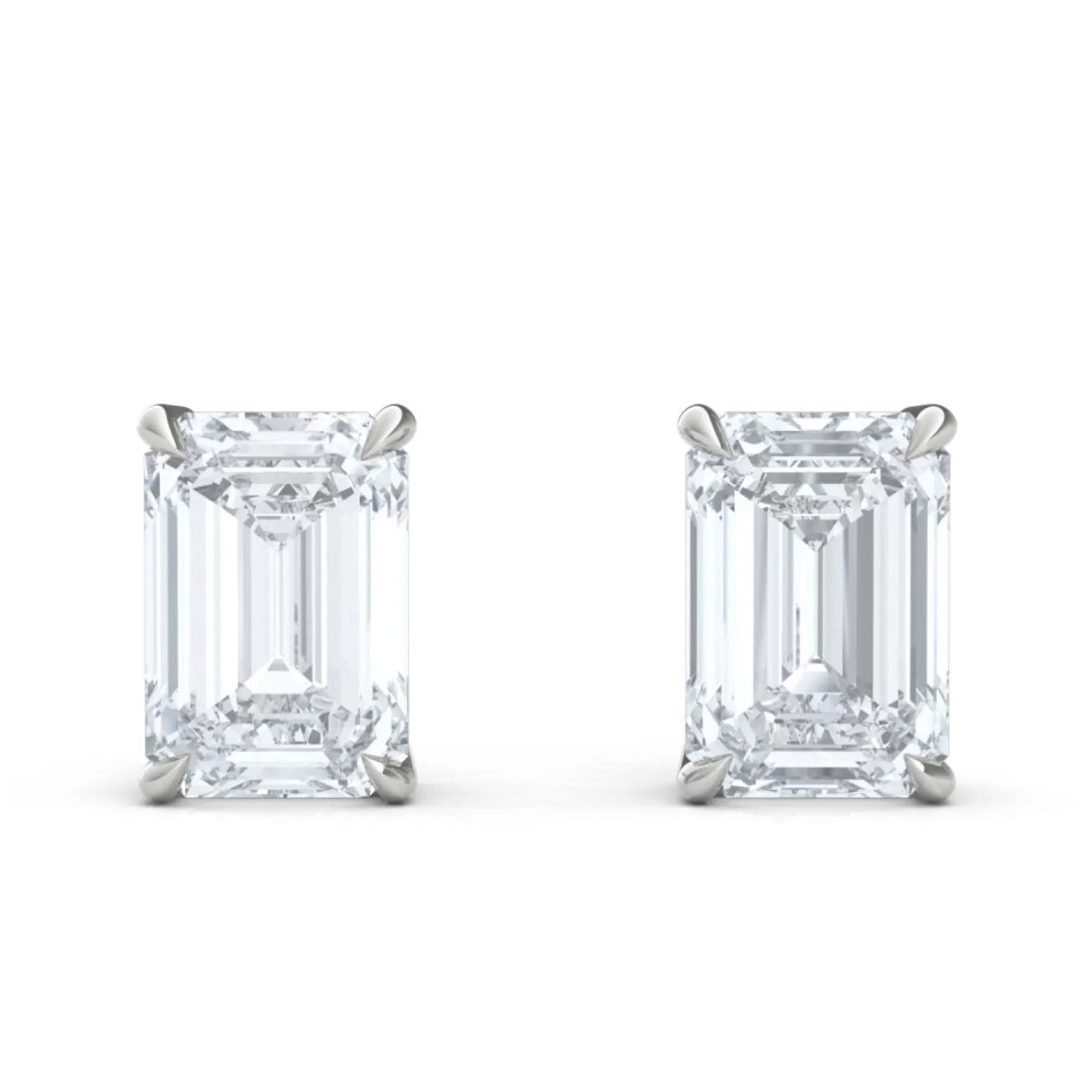 Earrings^Light Heart® Emerald-Cut Lab Grown Diamond Stud Earrings