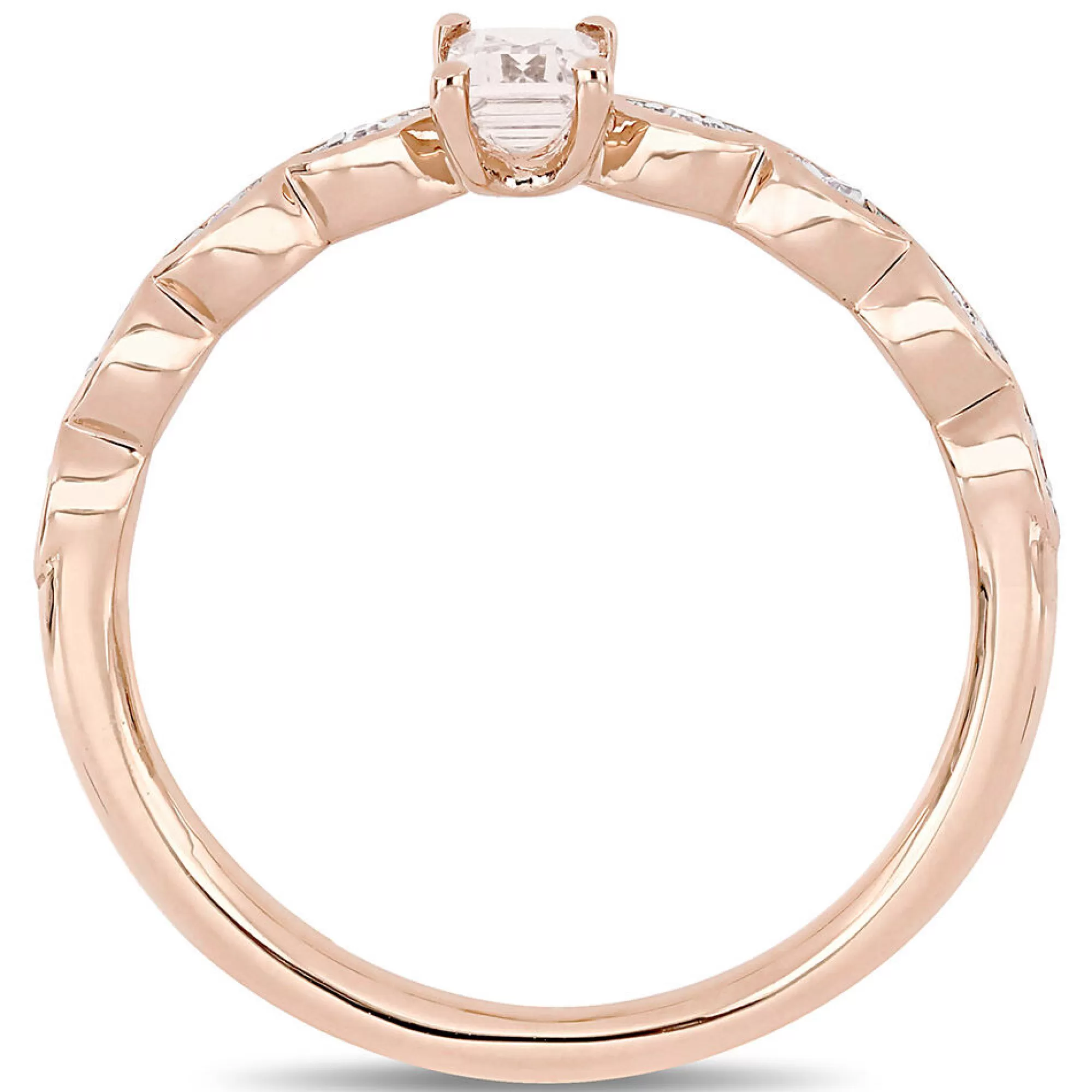 Rings^* Emerald-Cut Morganite Ring In 10K Rose Gold